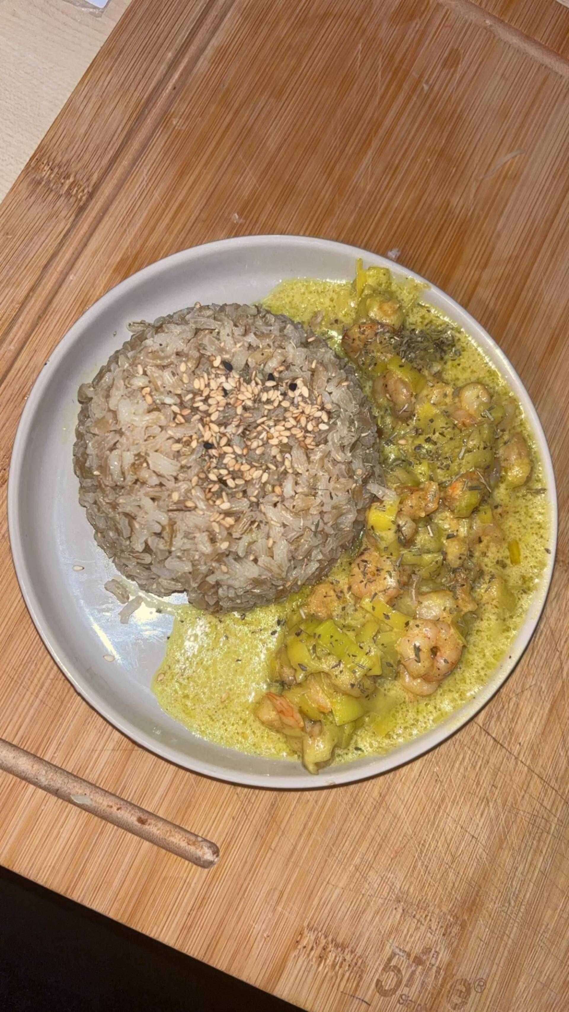 Curry de poireaux et crevettes - Recette Cookeo | Moulinex