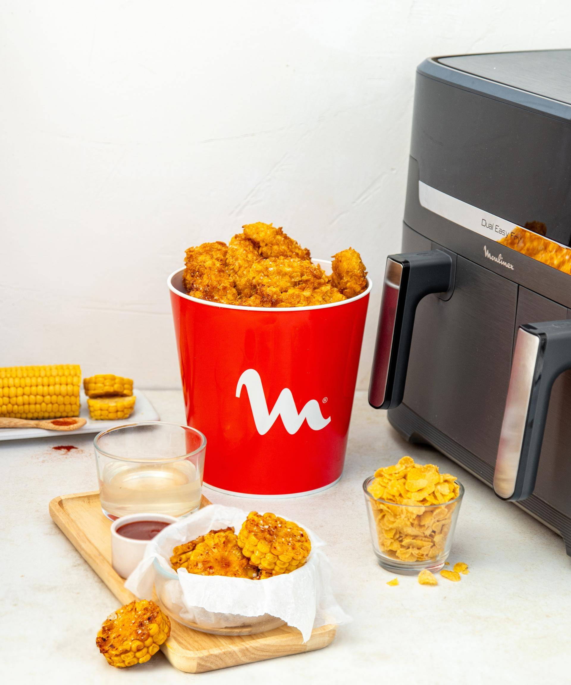 Nuggets de poulet corn-flakes, fleur de maïs - Recette DUAL EASY FRY XXL | Moulinex