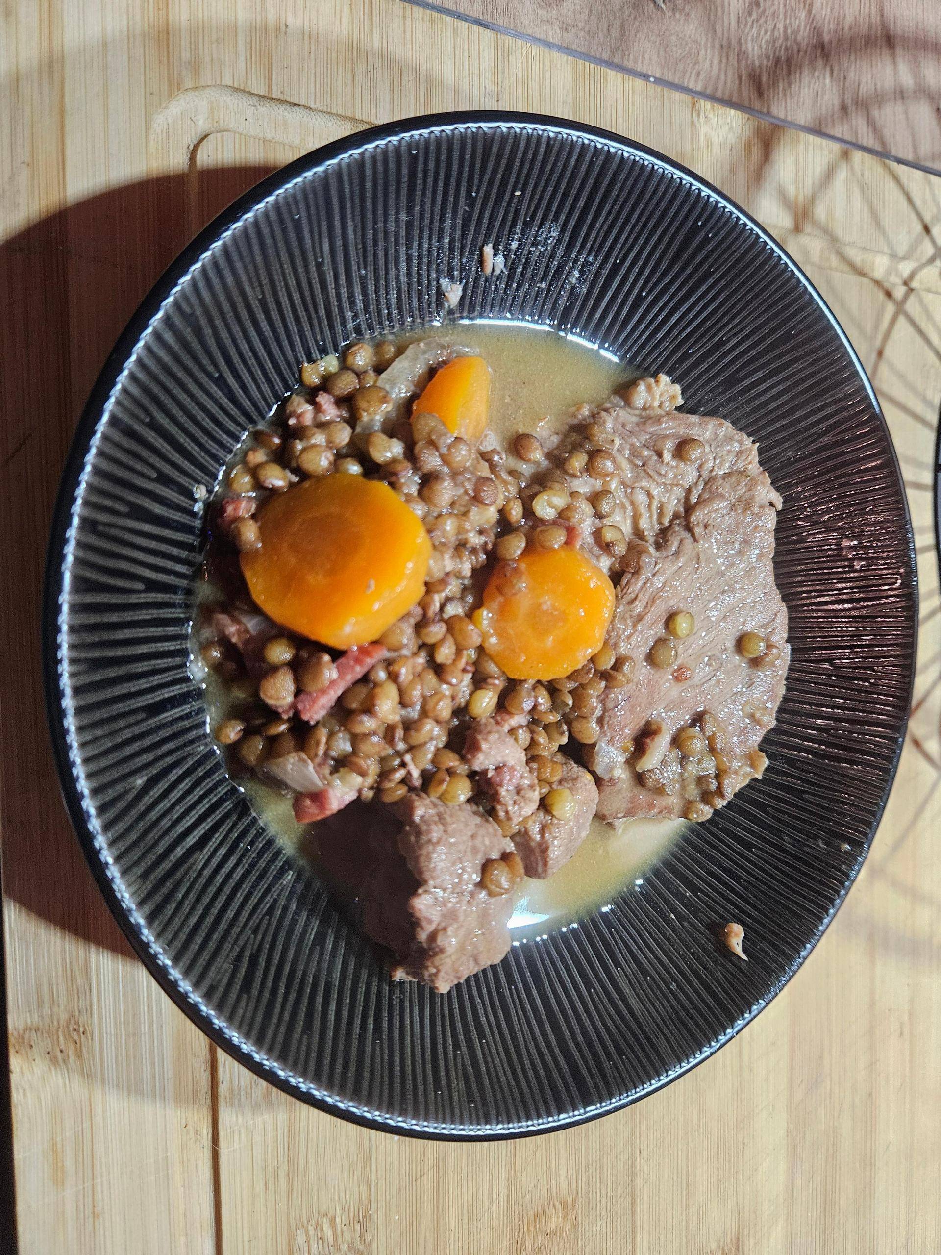 Échines lentilles carottes - Recette Cookeo | Moulinex