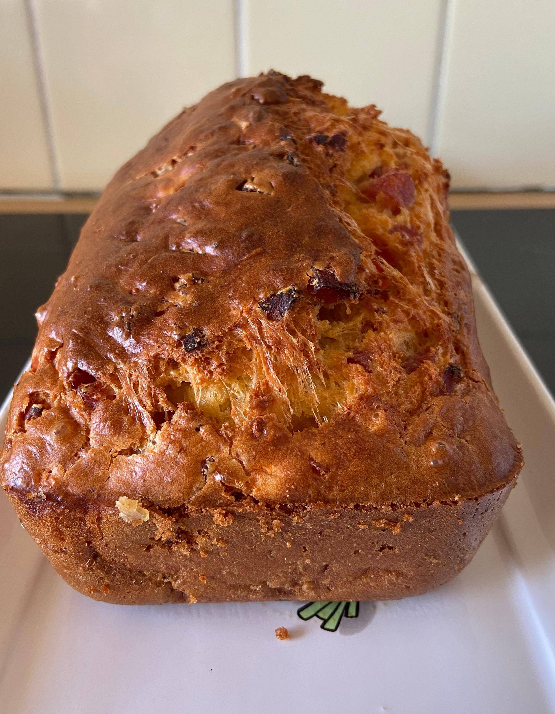 Cake salé dés de jambons et tomates cerises - Recepten Companion | Moulinex