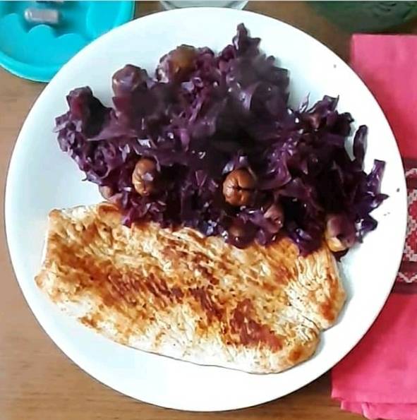 Chou rouge aux marrons et pommes - Recepten Cookeo | Moulinex