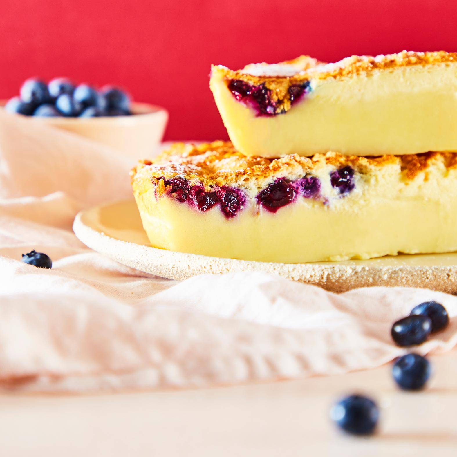 Gâteau magique aux myrtilles - Recette Click&Cook | Moulinex