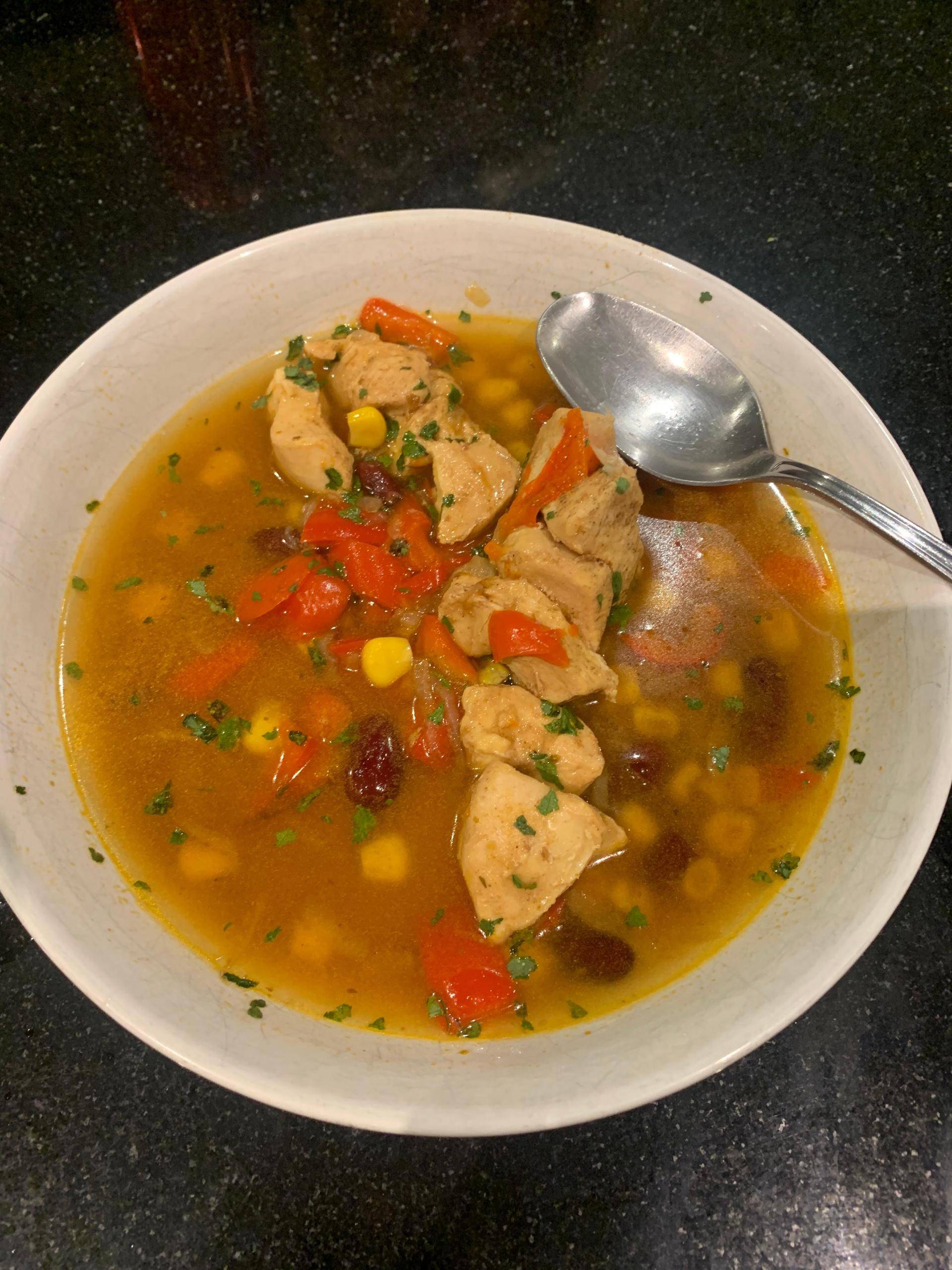 Soupe de poulet à la mexicaine - Recepten Cookeo V3 | Moulinex