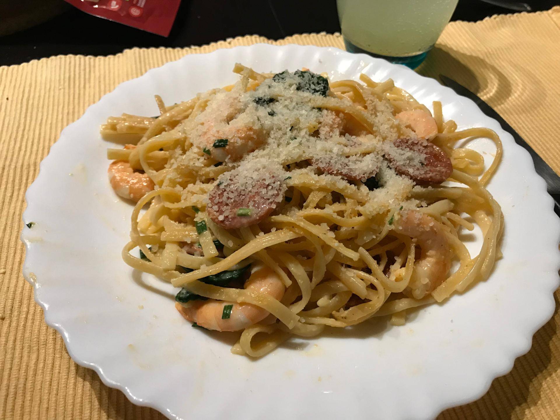 Linguines au chorizo et aux crevettes - Recepten Cookeo | Moulinex