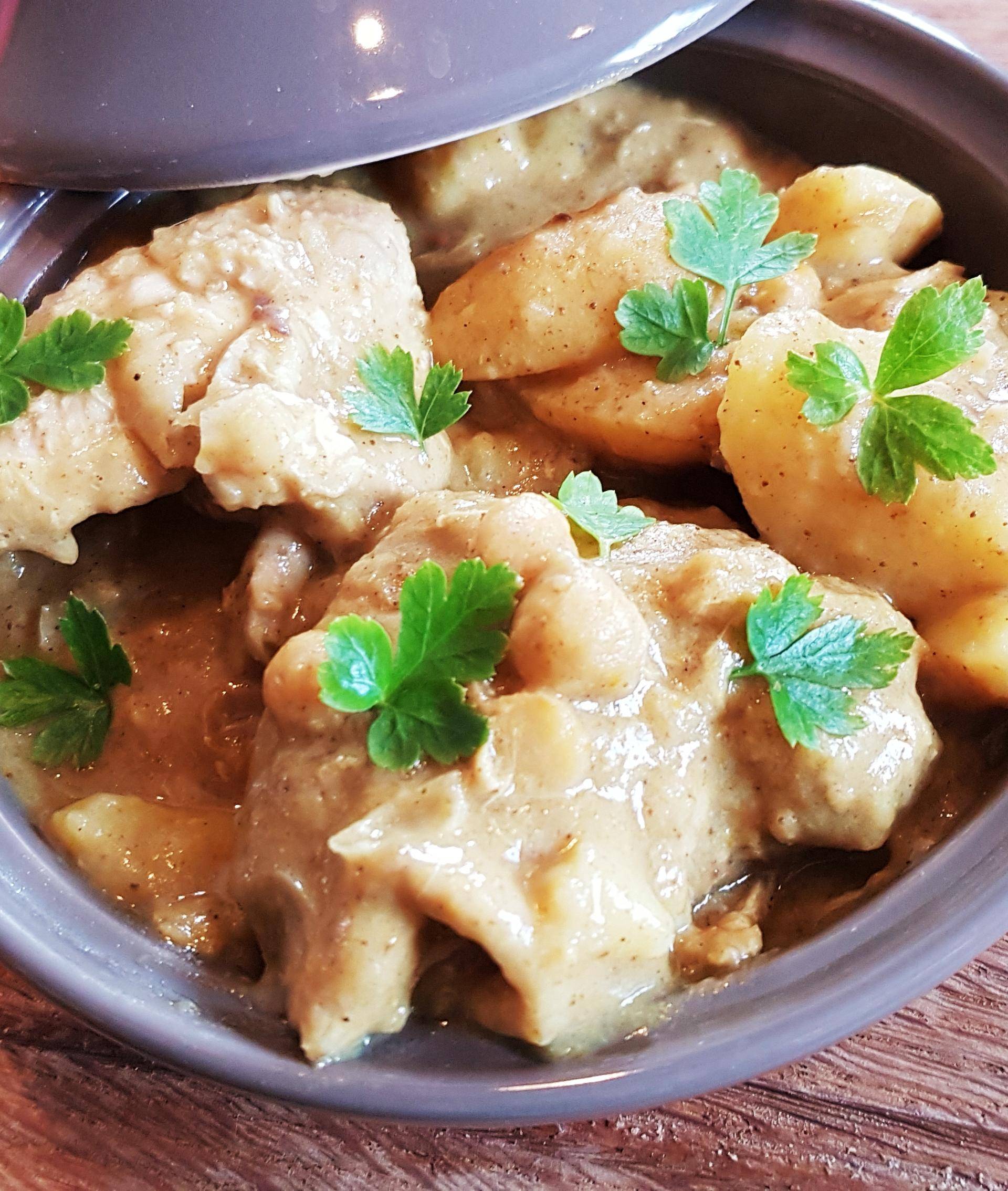 Curry de poulet pommes de terre et pois chiche - Recette Companion XL | Moulinex