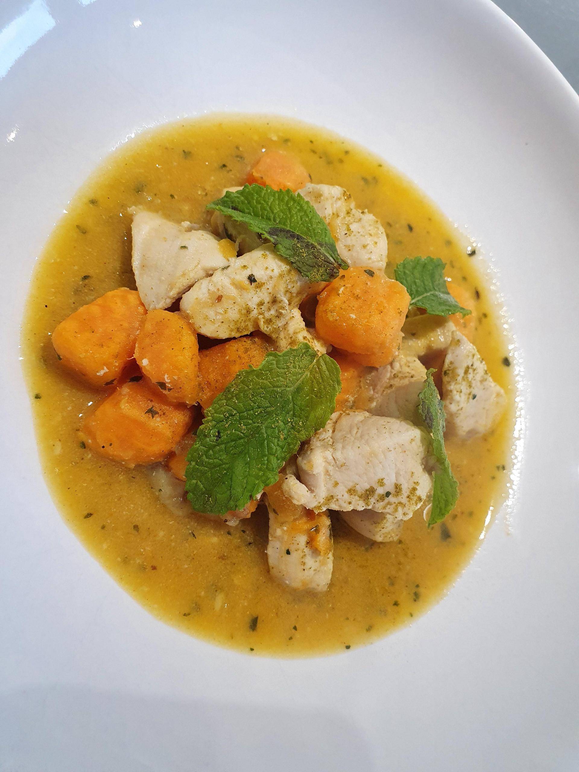 Poulet au curry, patates douces et bananes - Recepten Companion Connect XL | Moulinex