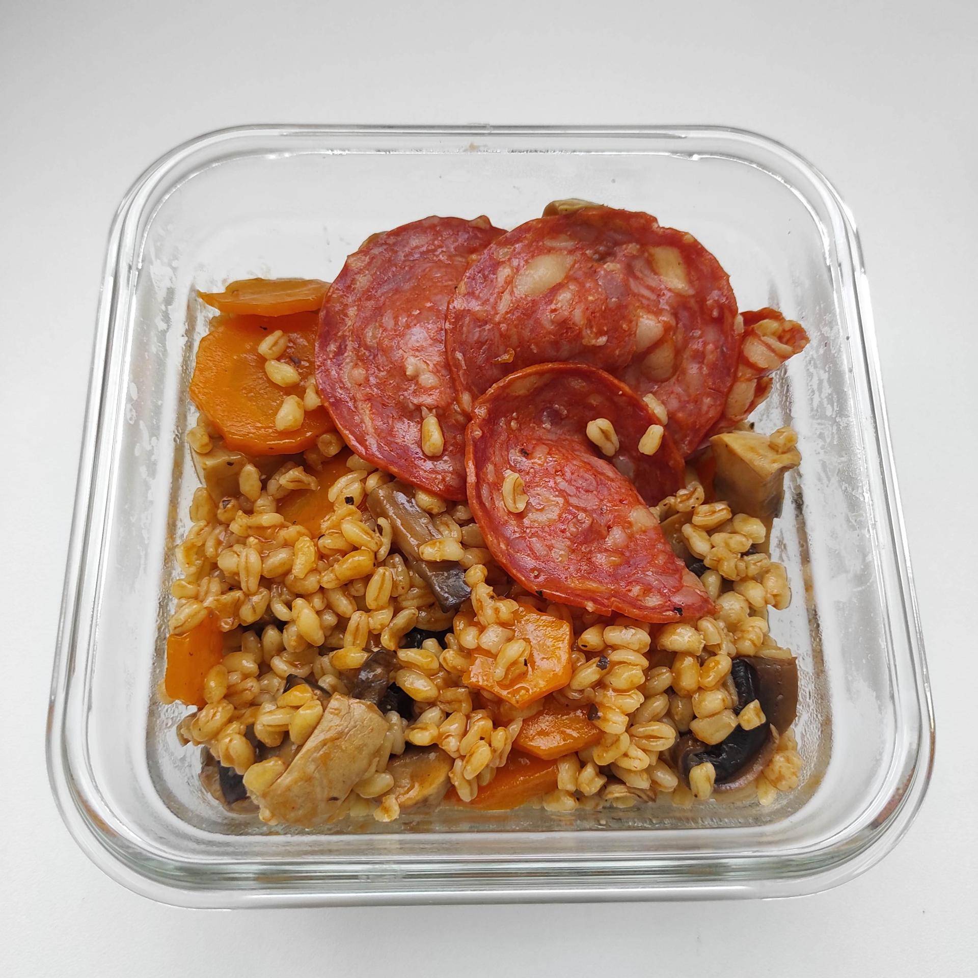 Blé, petits légumes et chorizo - Recette Cookeo V3 Mini | Moulinex