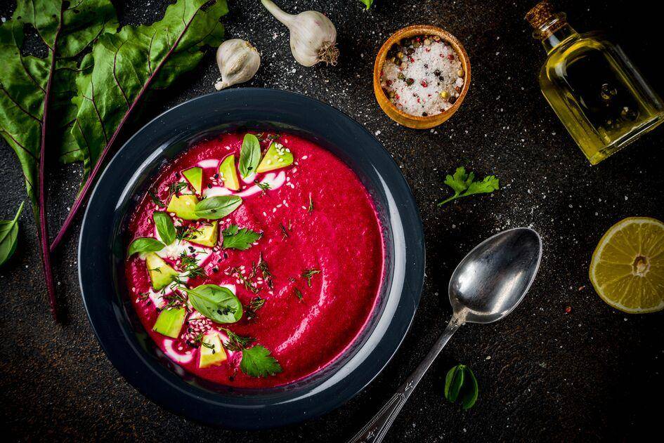 Gaspacho de betterave et basilic frais - Recepten Perfectmix + | Moulinex