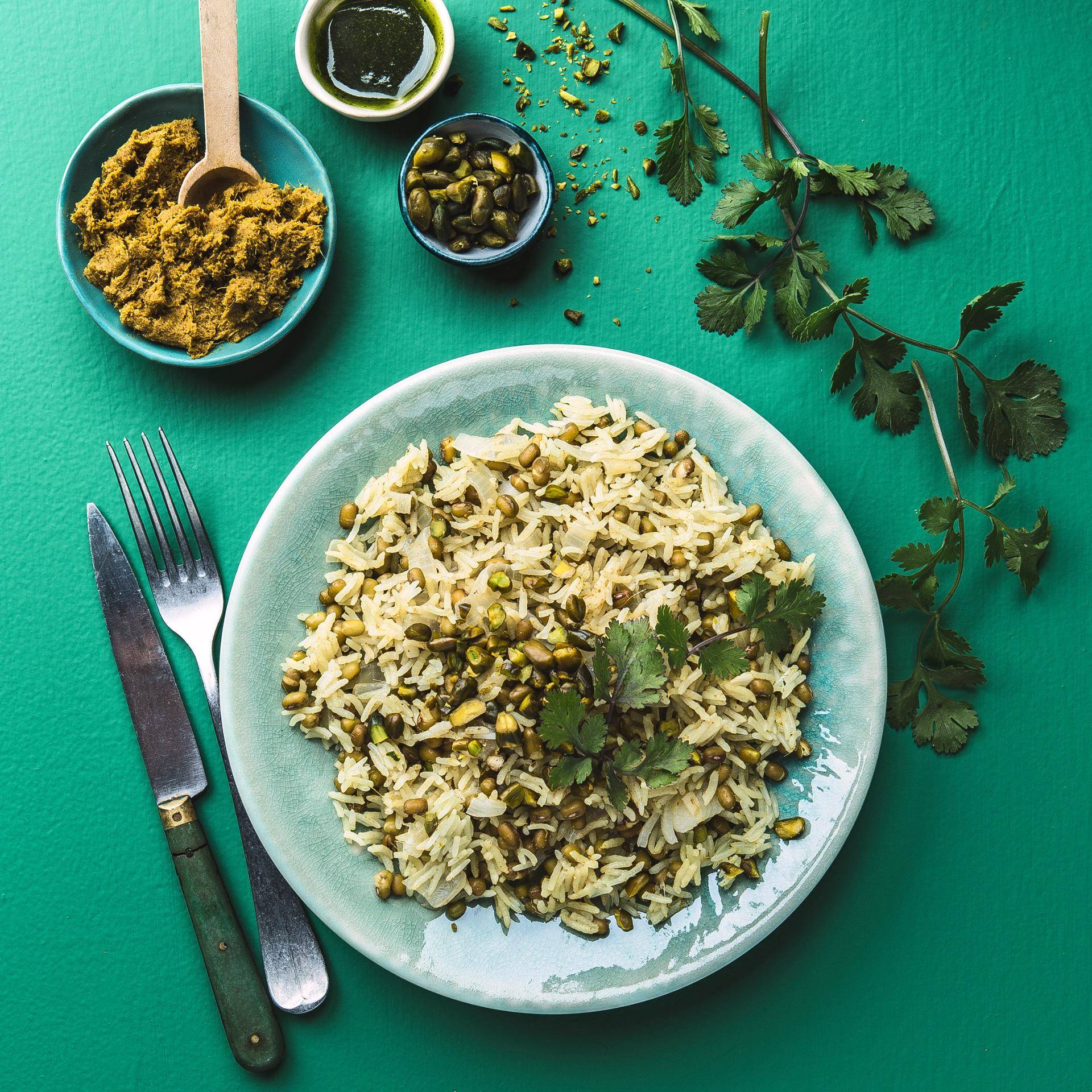 Riz en curry vert aux mungo - Recepten Cookeo | Moulinex