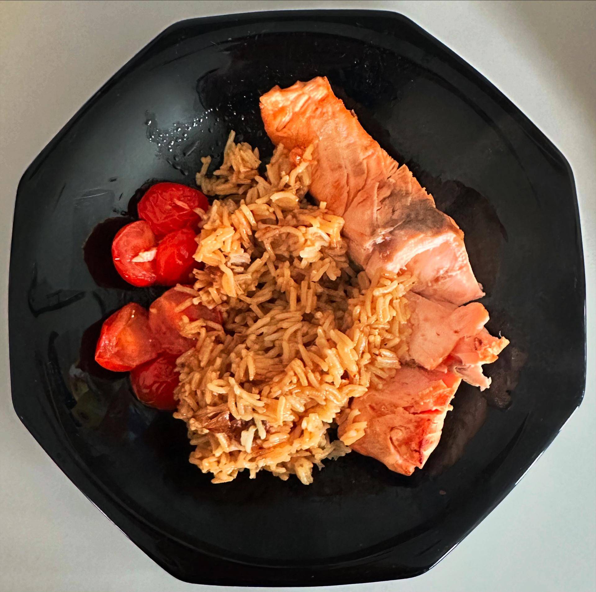 Saumon à la mexicaine avec son riz - Recepten Cookeo | Moulinex