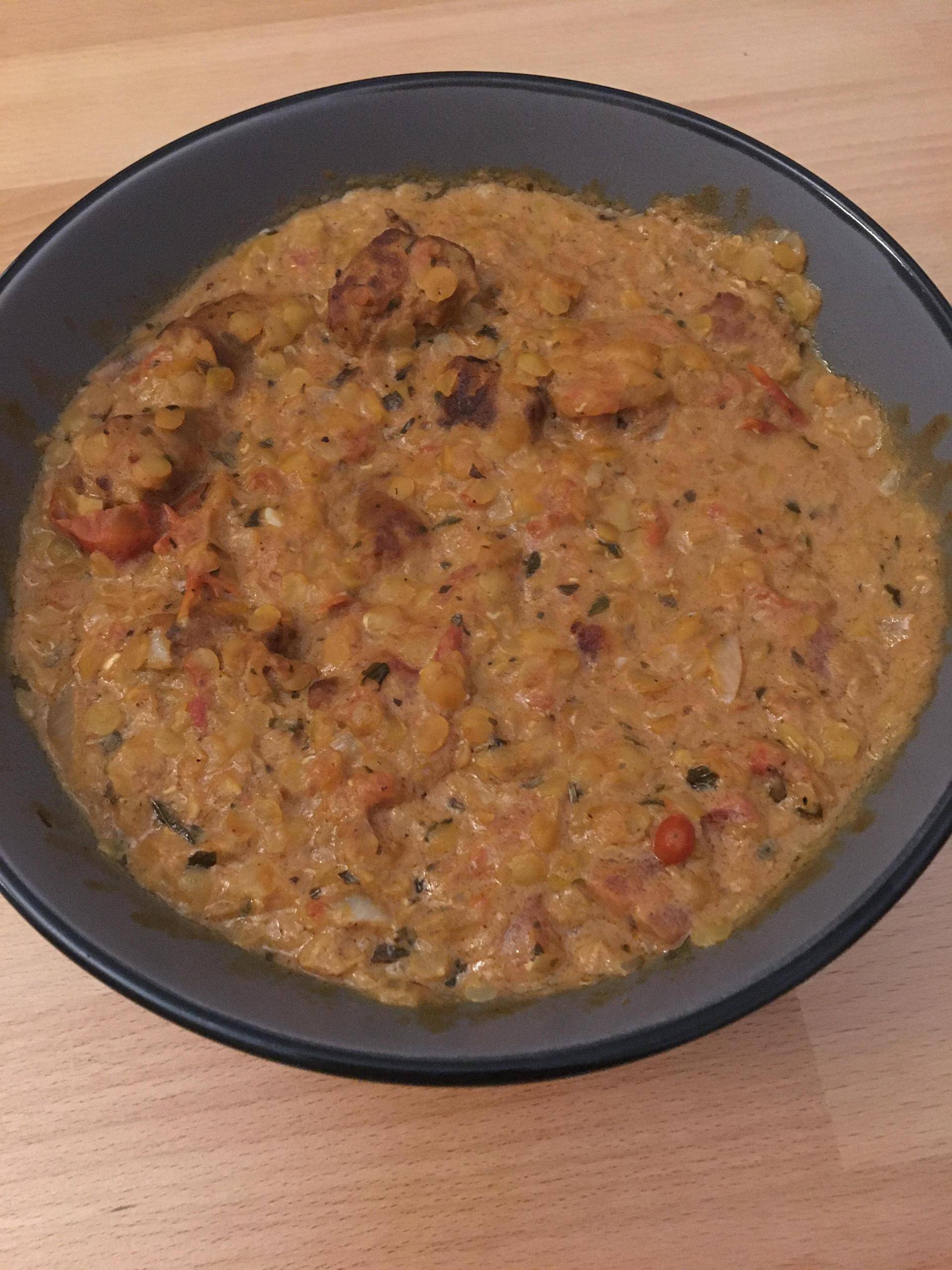 Merguez aux lentilles corail - Recette Companion Connect XL | Moulinex