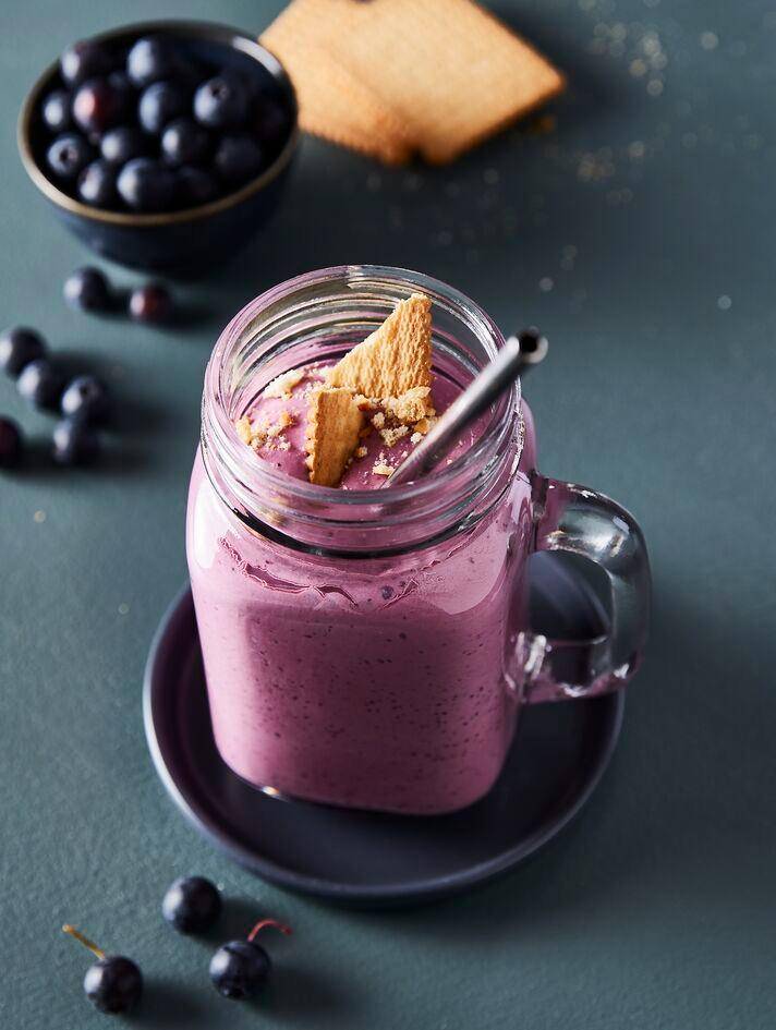 Smoothie de cheesecake aux myrtilles - Recepten Perfectmix + | Moulinex