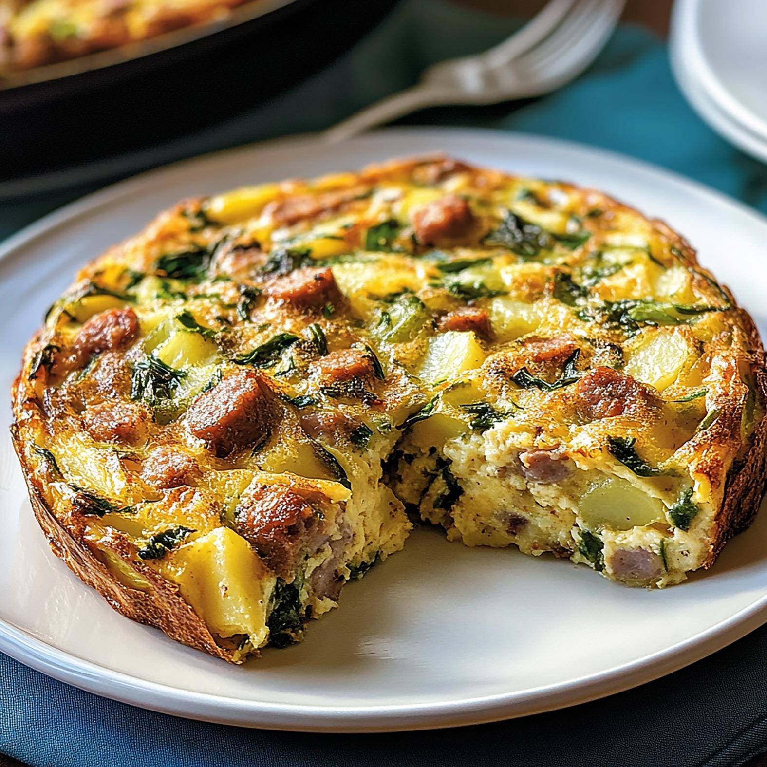 Frittata aux saucisses et pommes de terre - Recette Cookeo | Moulinex