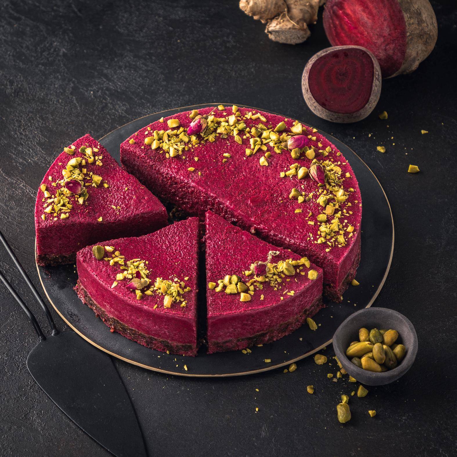 Cheesecake vegan à la betterave - Recette Companion | Moulinex