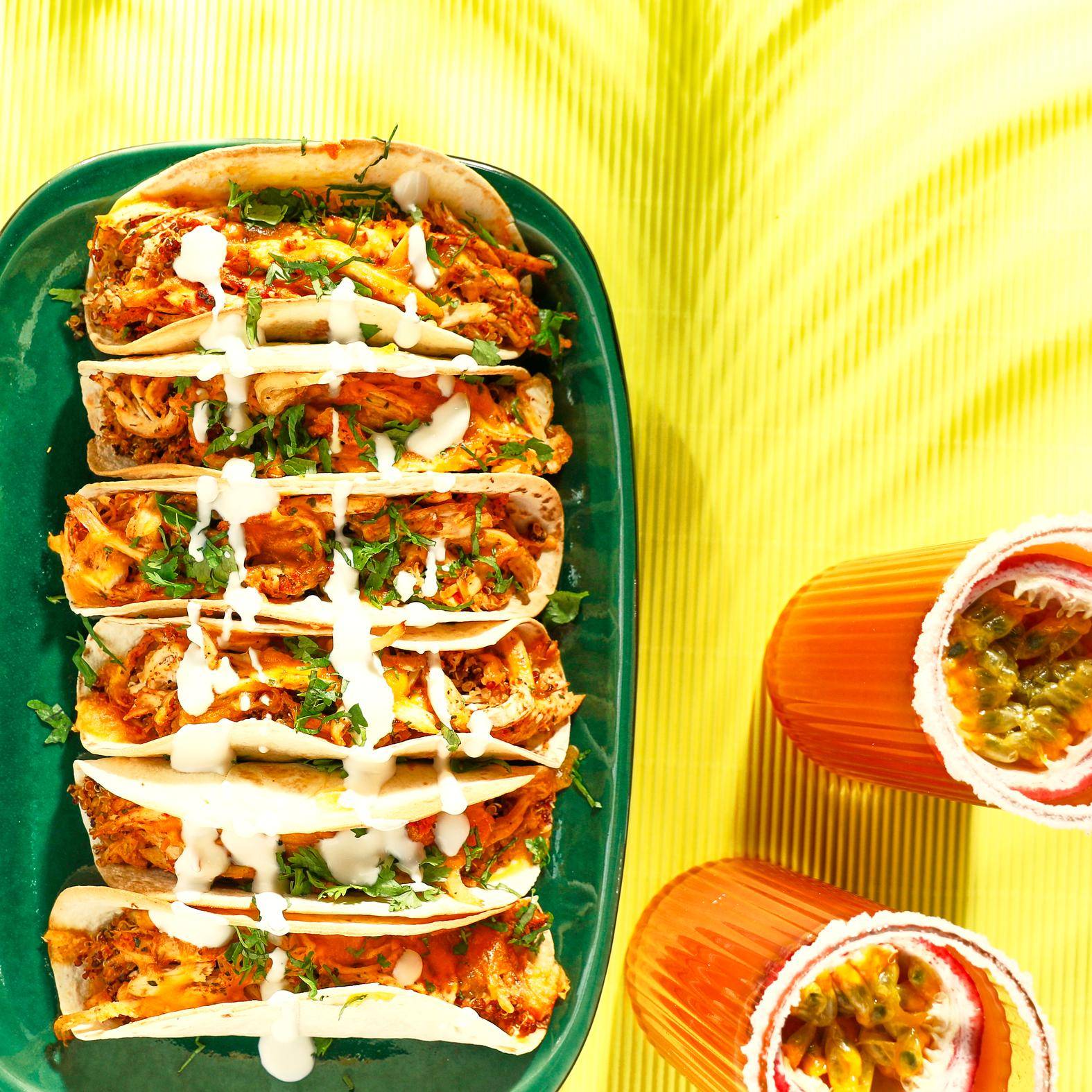 Mini tacos poulet et quinoa - Recepten Easy Fry Mega | Moulinex