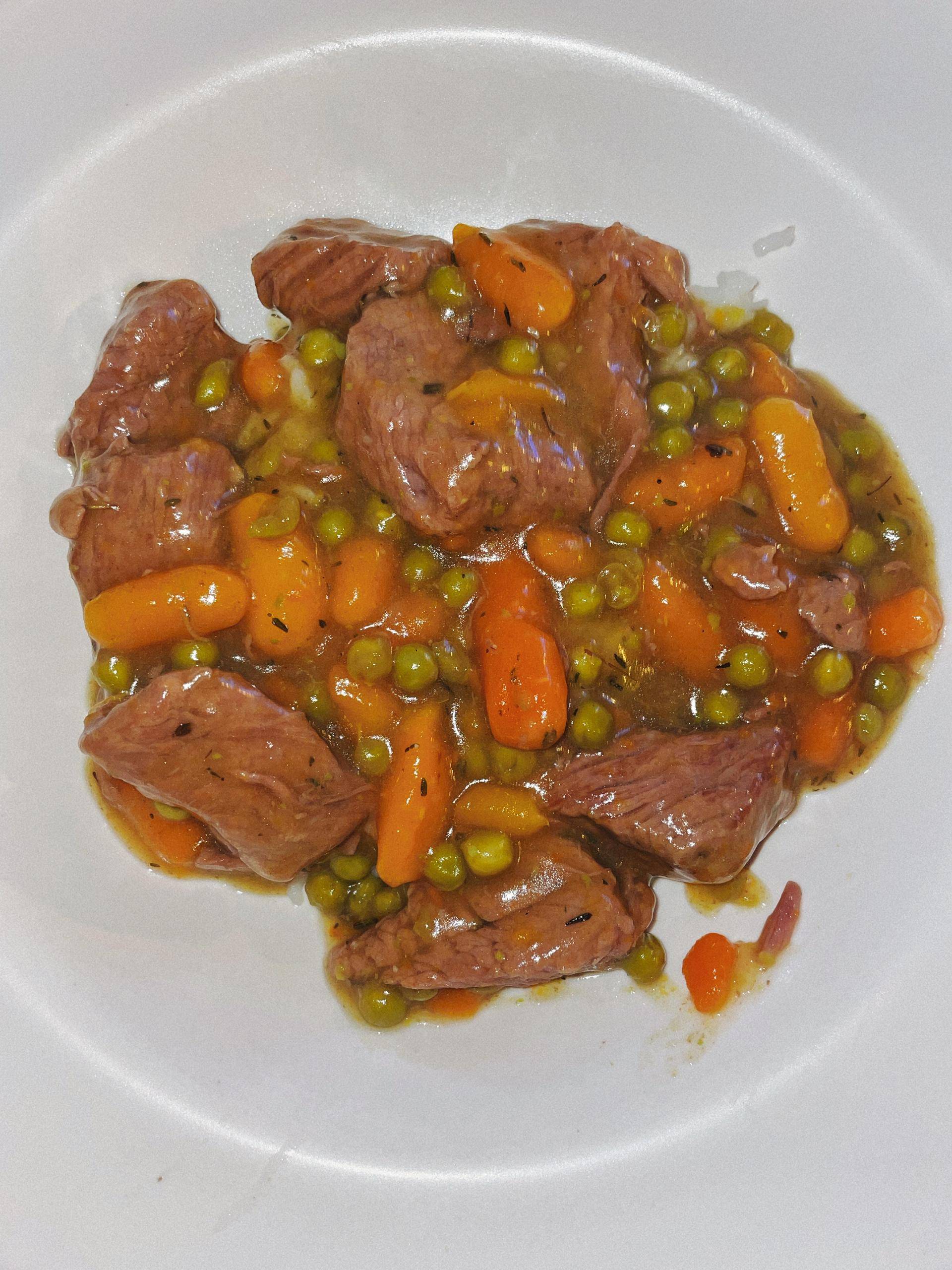 Carbonades aux petit pois carottes - Recette Cookeo | Moulinex