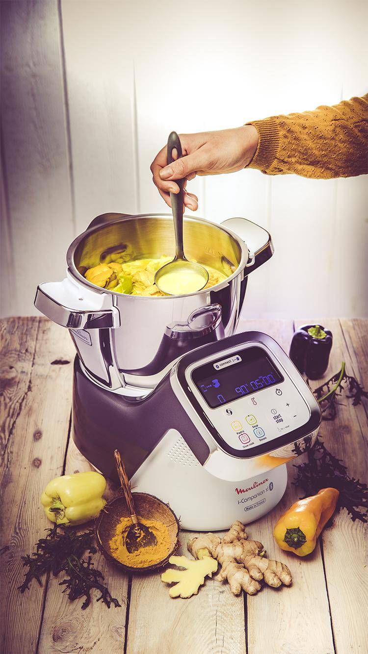 Mijoté de lotte au lait de coco et curcuma - Recette Companion | Moulinex