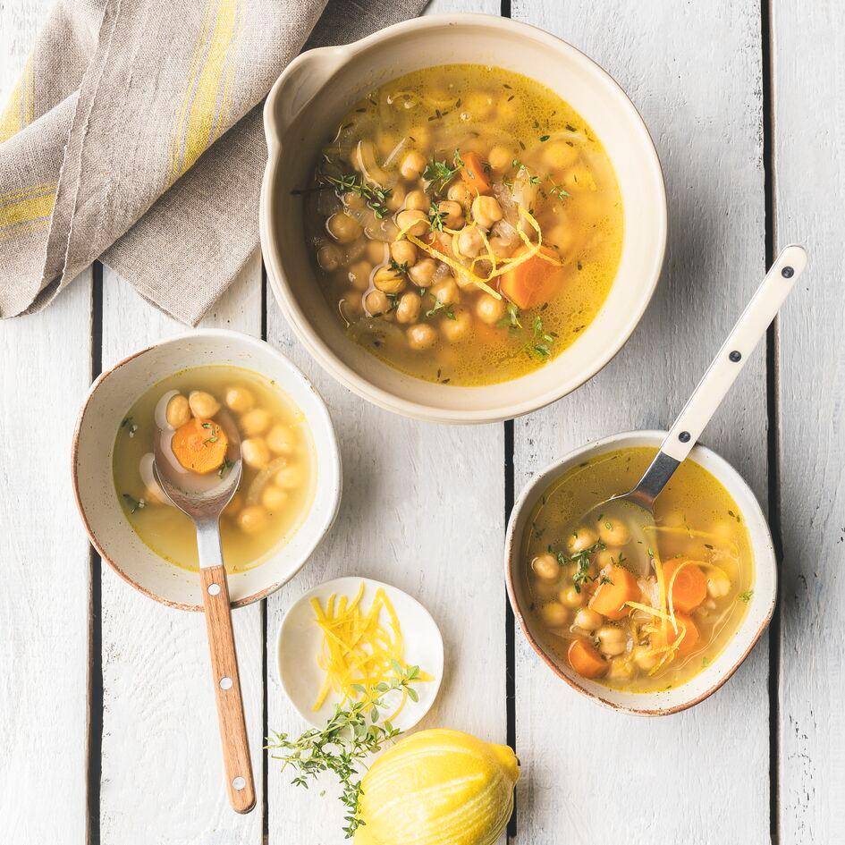 Soupe de pois chiches à la grecque - Recette Cookeo | Moulinex