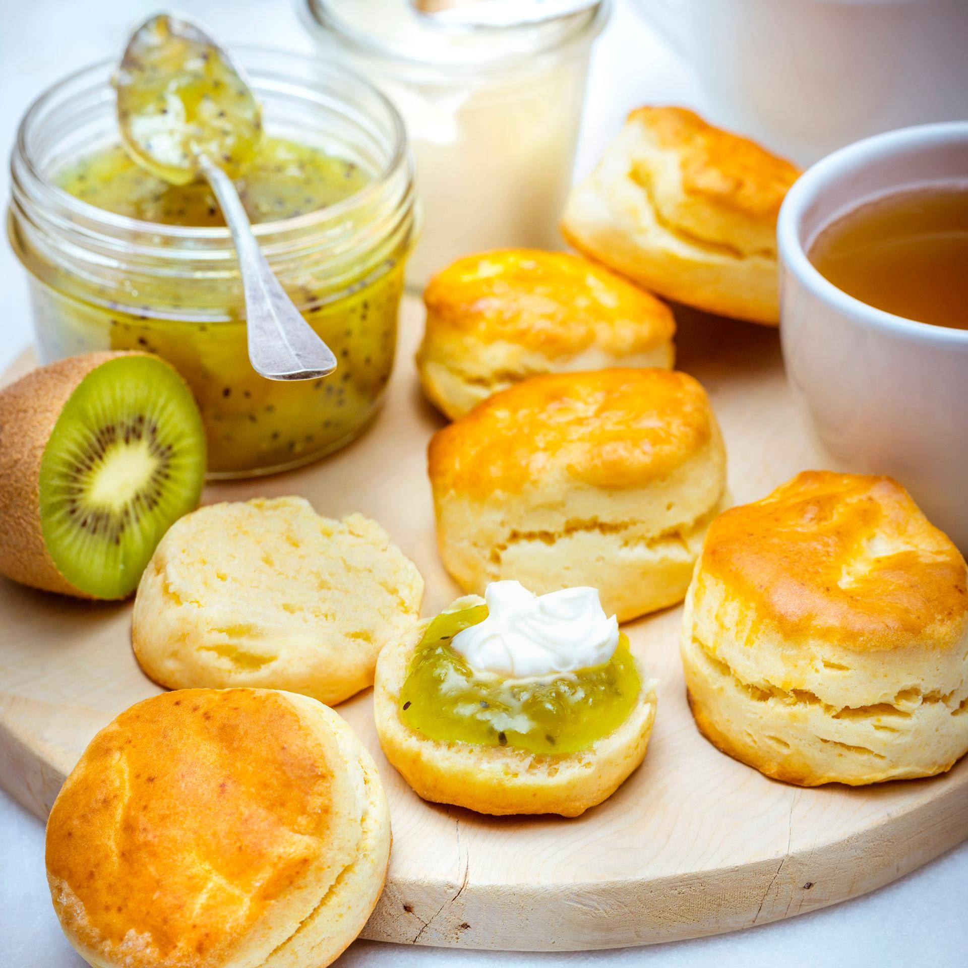 Scones et confiture de kiwi - Recette Companion Connect | Moulinex