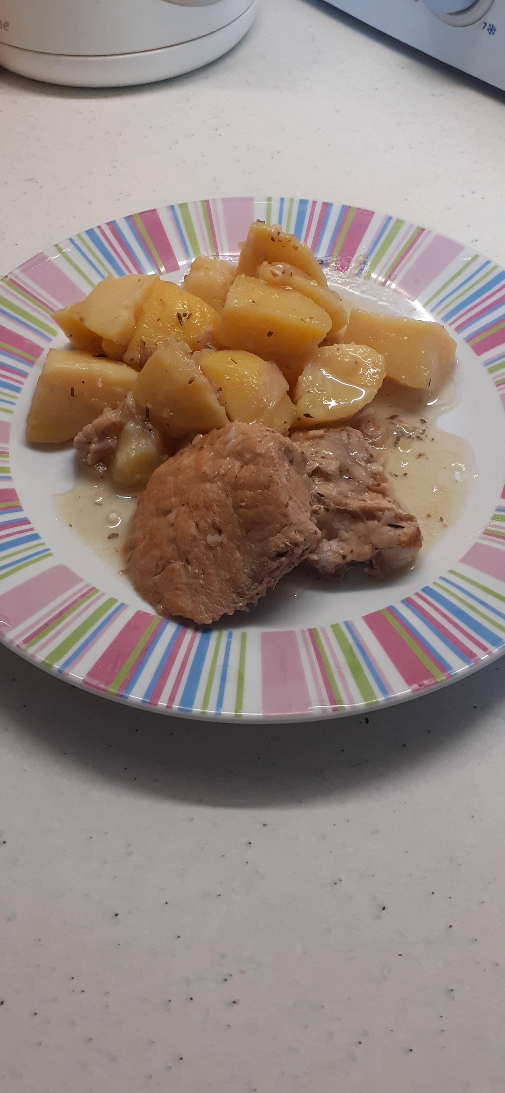 Rôti de porc à l'échalote et pommes de terre - Recepten Cookeo V3 | Moulinex