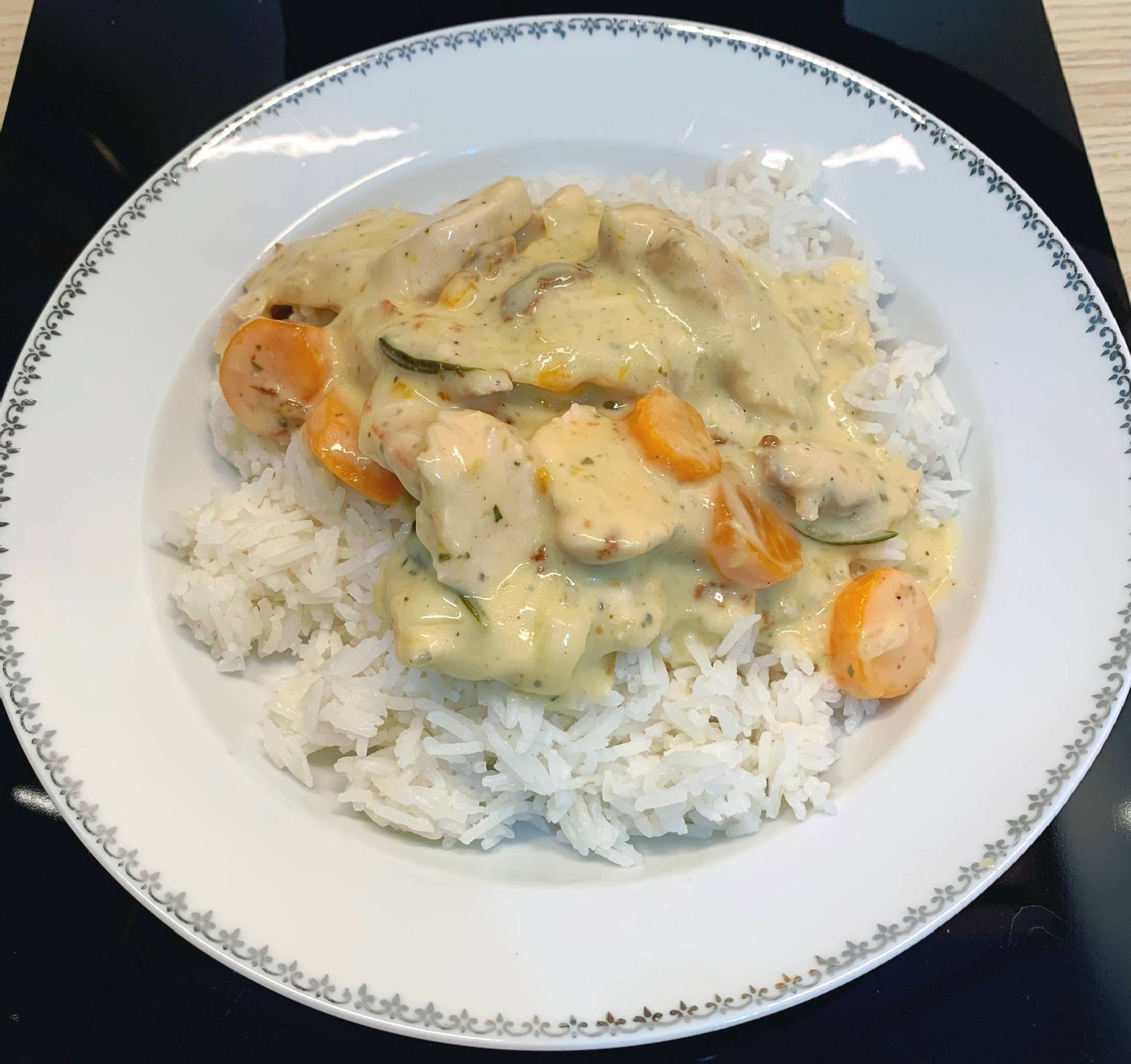 Blanquette de poulet & riz basmati - Recepten Cookeo V3 | Moulinex