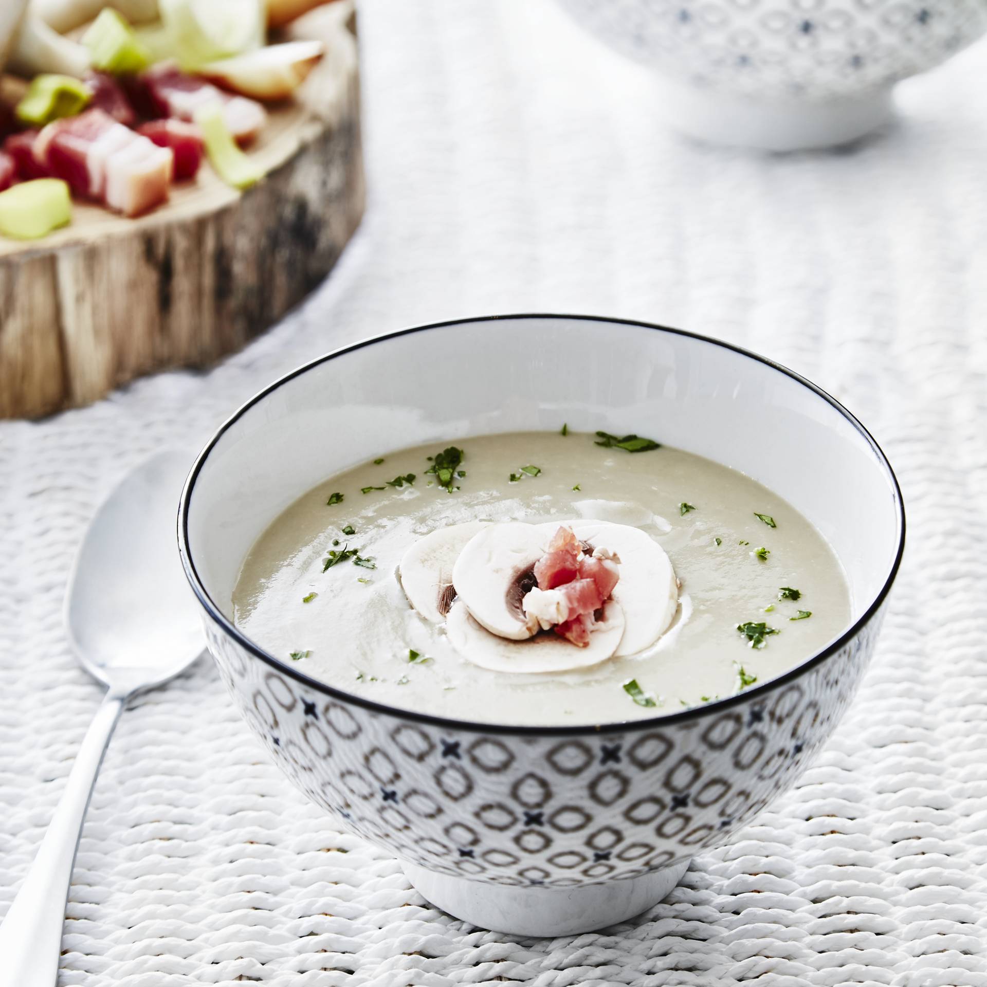 Velouté de champignon au lard - Recette Kitchen Machines Touch/Touch + | Moulinex