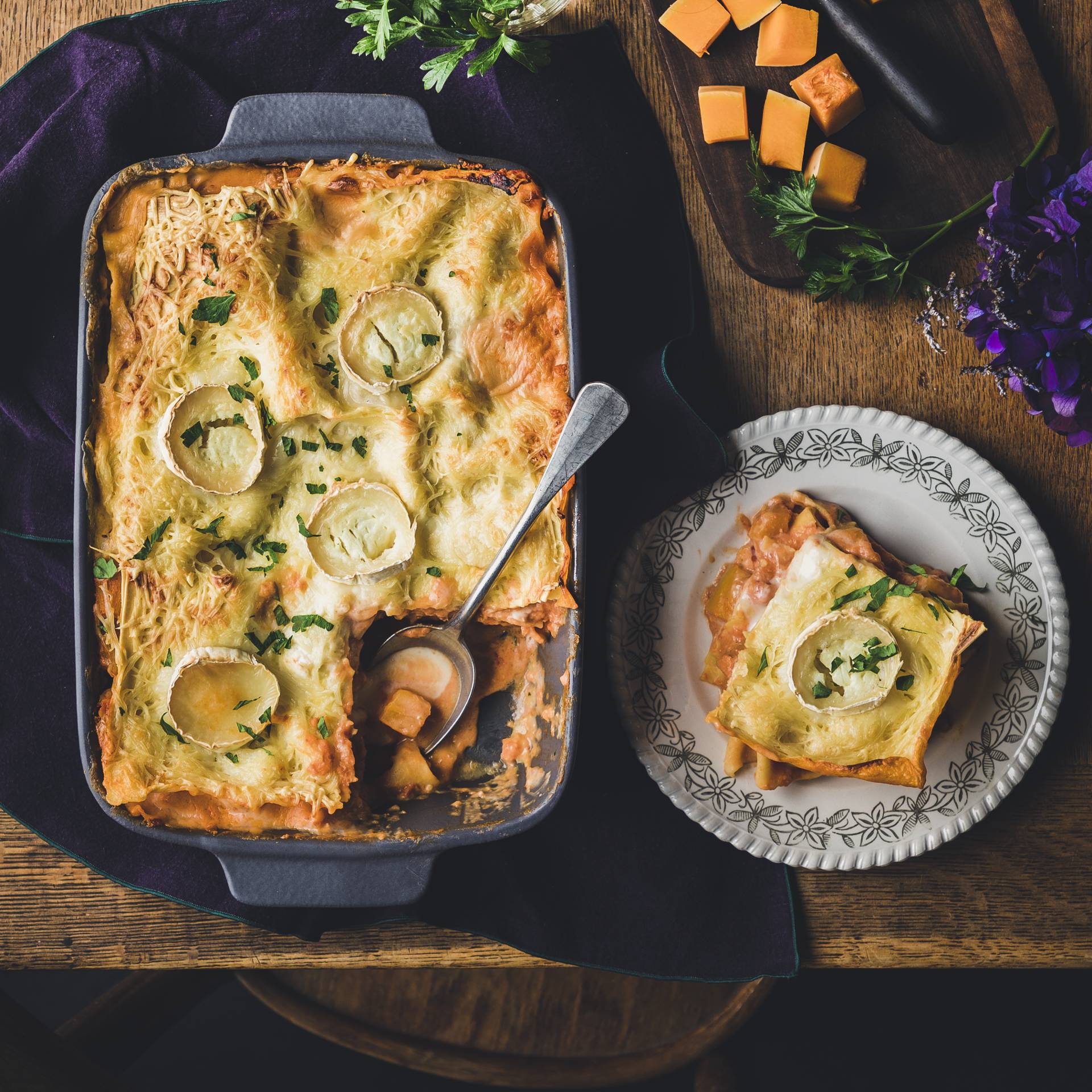 Lasagnes butternut et chèvre - Recette Companion | Moulinex