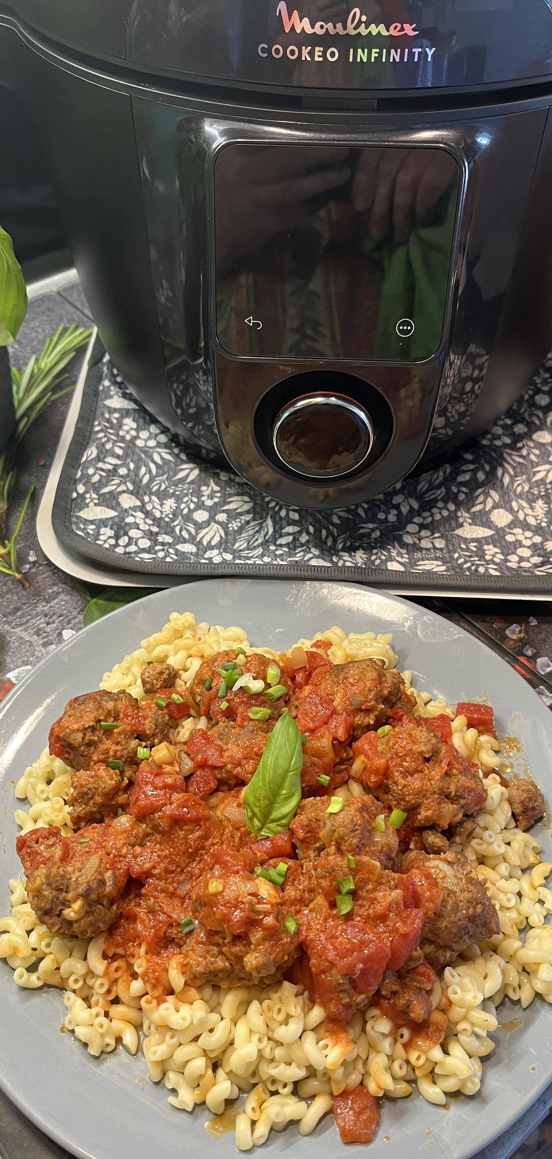 Boulettes de bœuf avec mozzarella râpé - Recette Cookeo Infinity Autostir | Moulinex