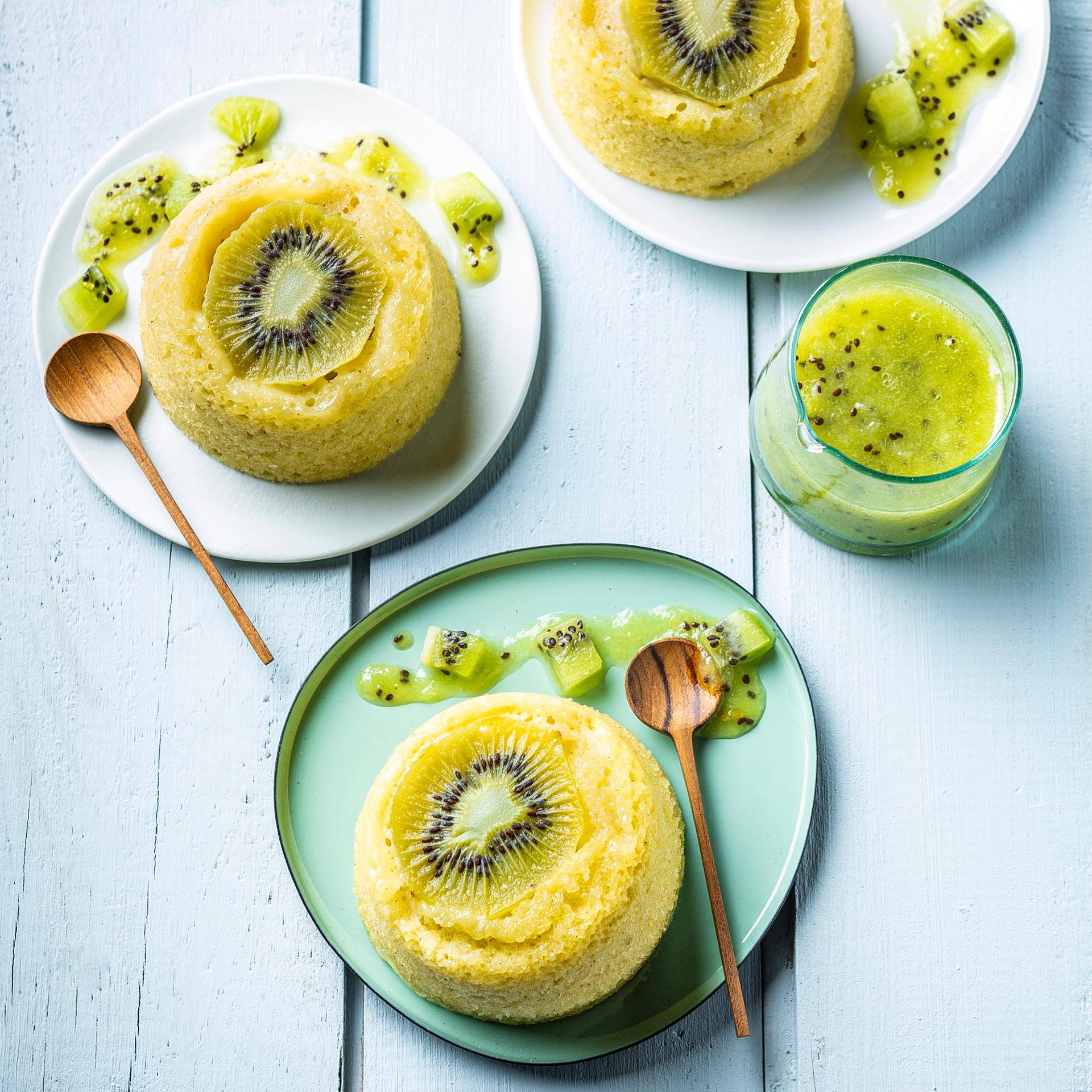 Gâteaux renversés au kiwi - Recette Cuiseur vapeur | Moulinex