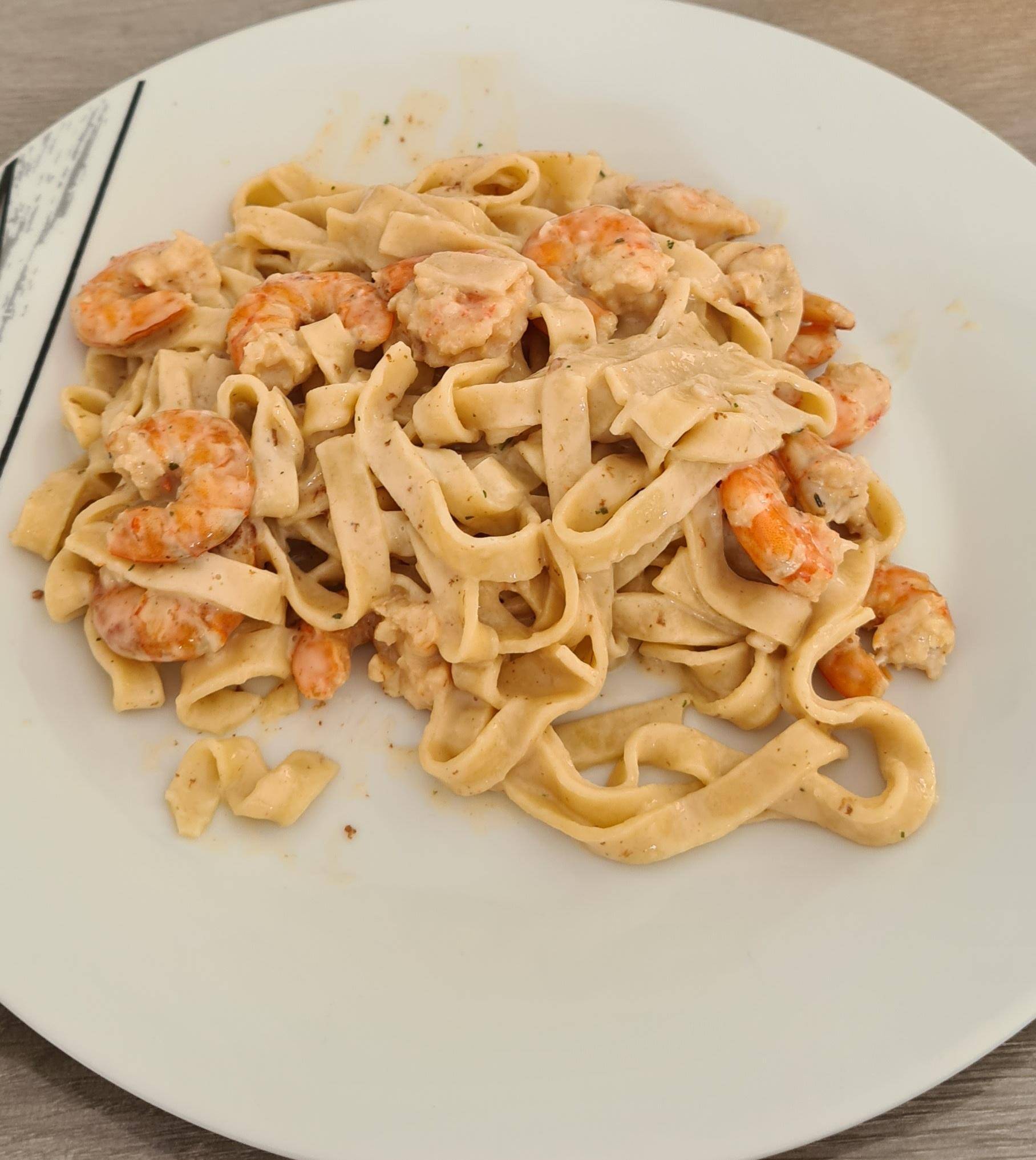Tagliatelles fraîche au crevettes - Recepten Cookeo | Moulinex