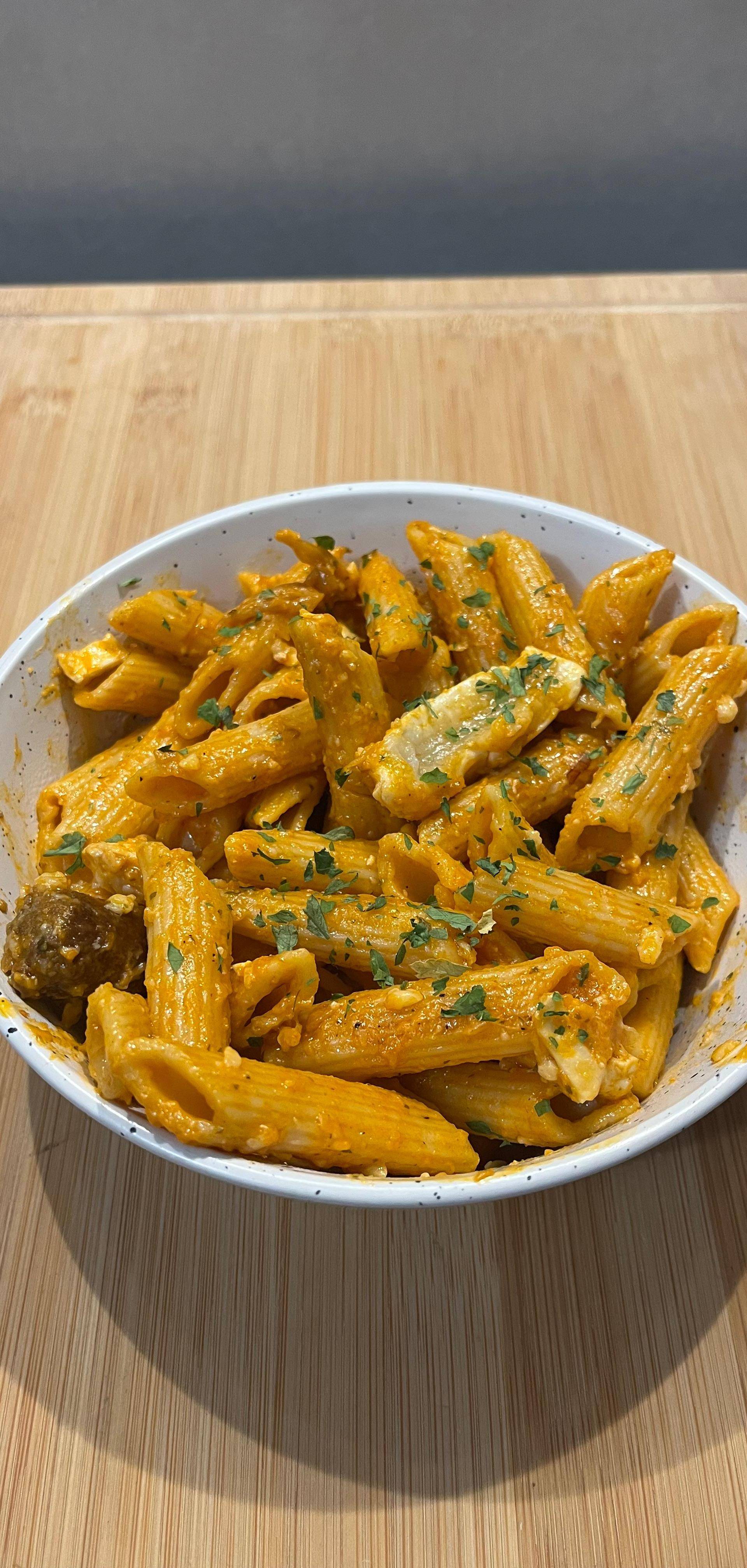 Pâtes merguez et chèvre - Recepten Cookeo 9in1 | Moulinex