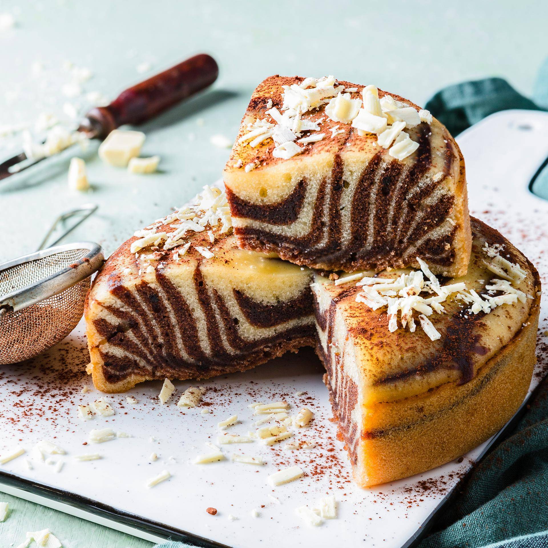 Gâteau zébré vanille chocolat - Recette Multifunction Airfryer Oven Digital | Moulinex