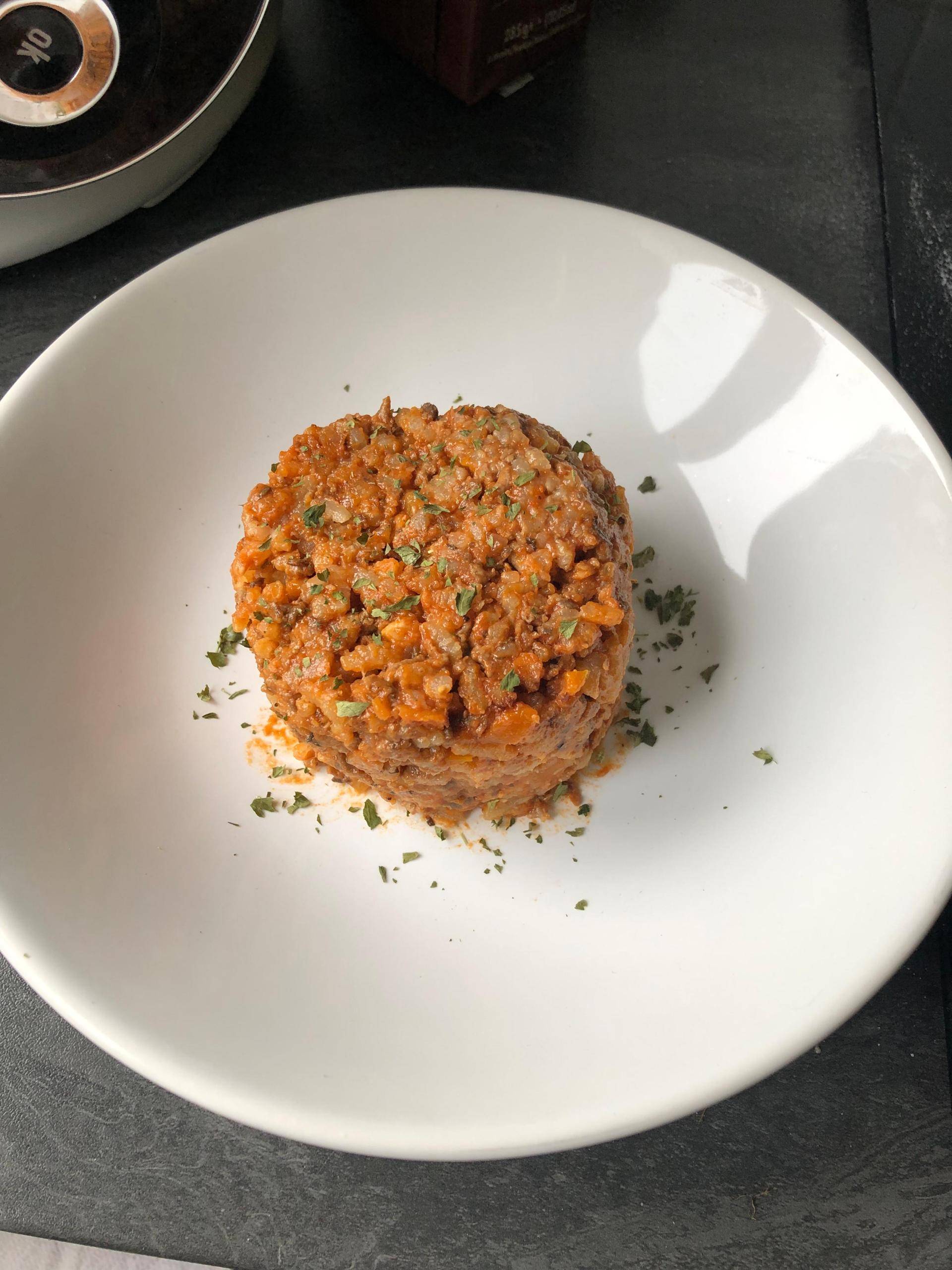 Risotto viande hachée sauce tomate - Recepten Cookeo | Moulinex