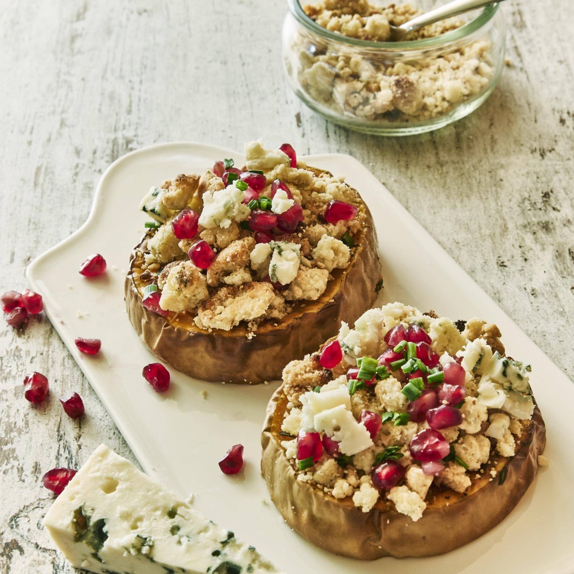 Gratin de butternut et crumble de roquefort - Recette Dual Easy Fry Flex | Moulinex