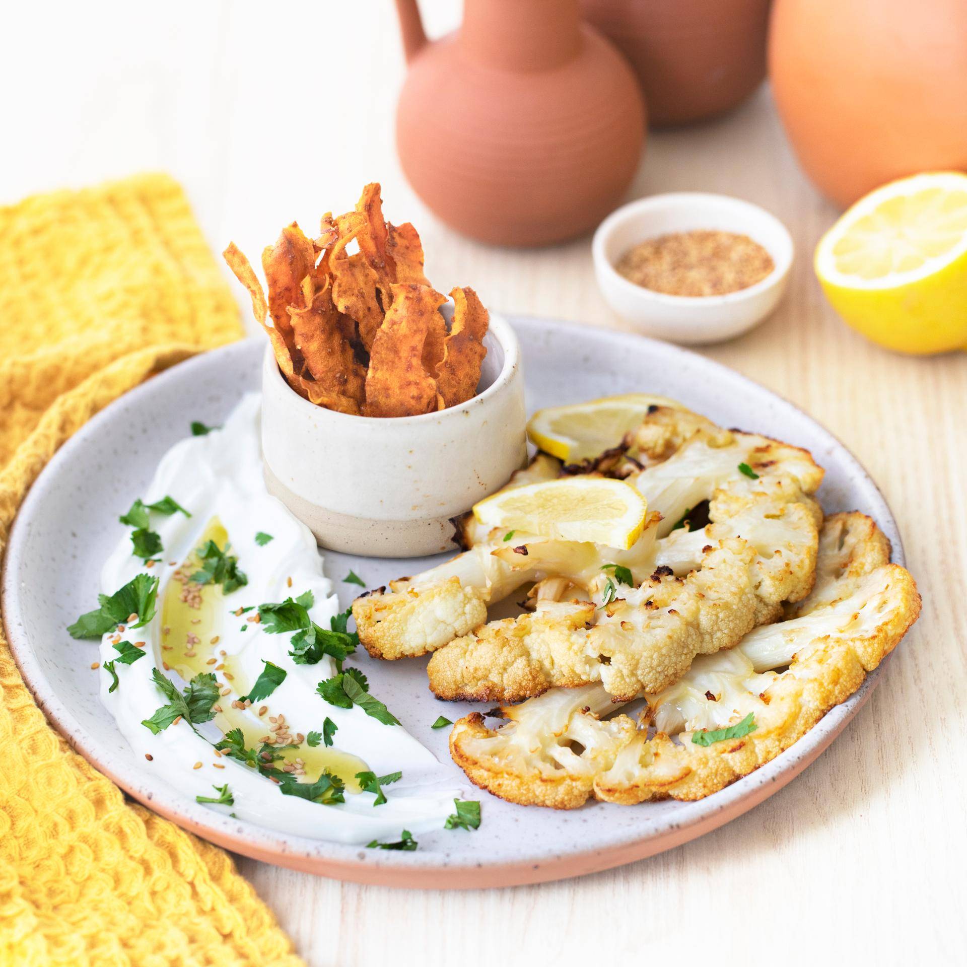 Steaks de chou-fleur et frites de carottes - Recepten Dual EasyFry&Grill | Moulinex