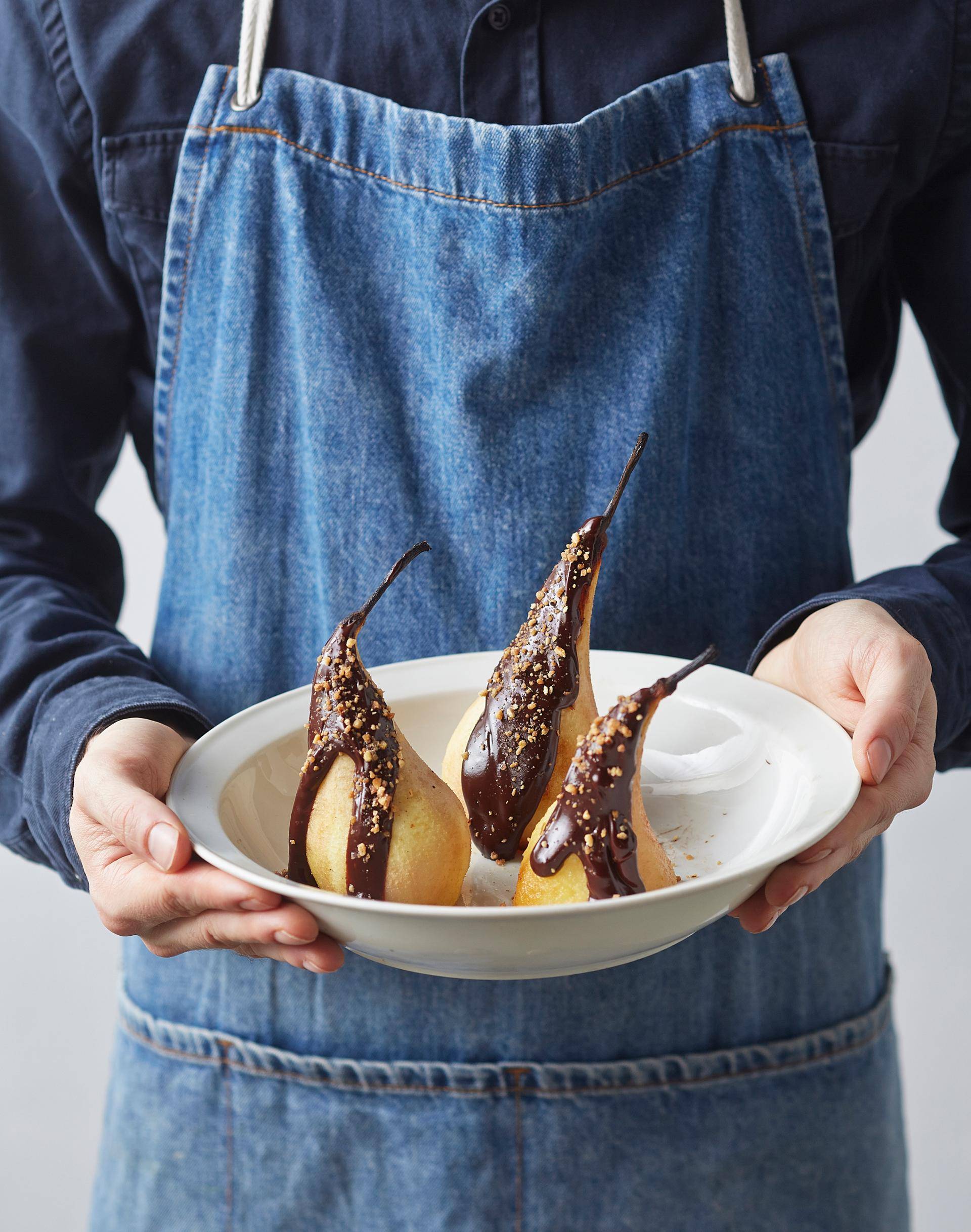 Poires au chocolat et pralin - Recepten Cuiseur vapeur | Moulinex