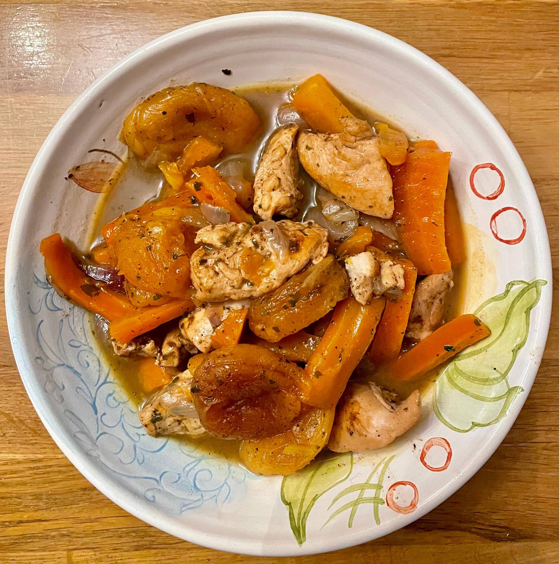 Tajine de poulet aux carottes et abricots - Recepten Cookeo | Moulinex