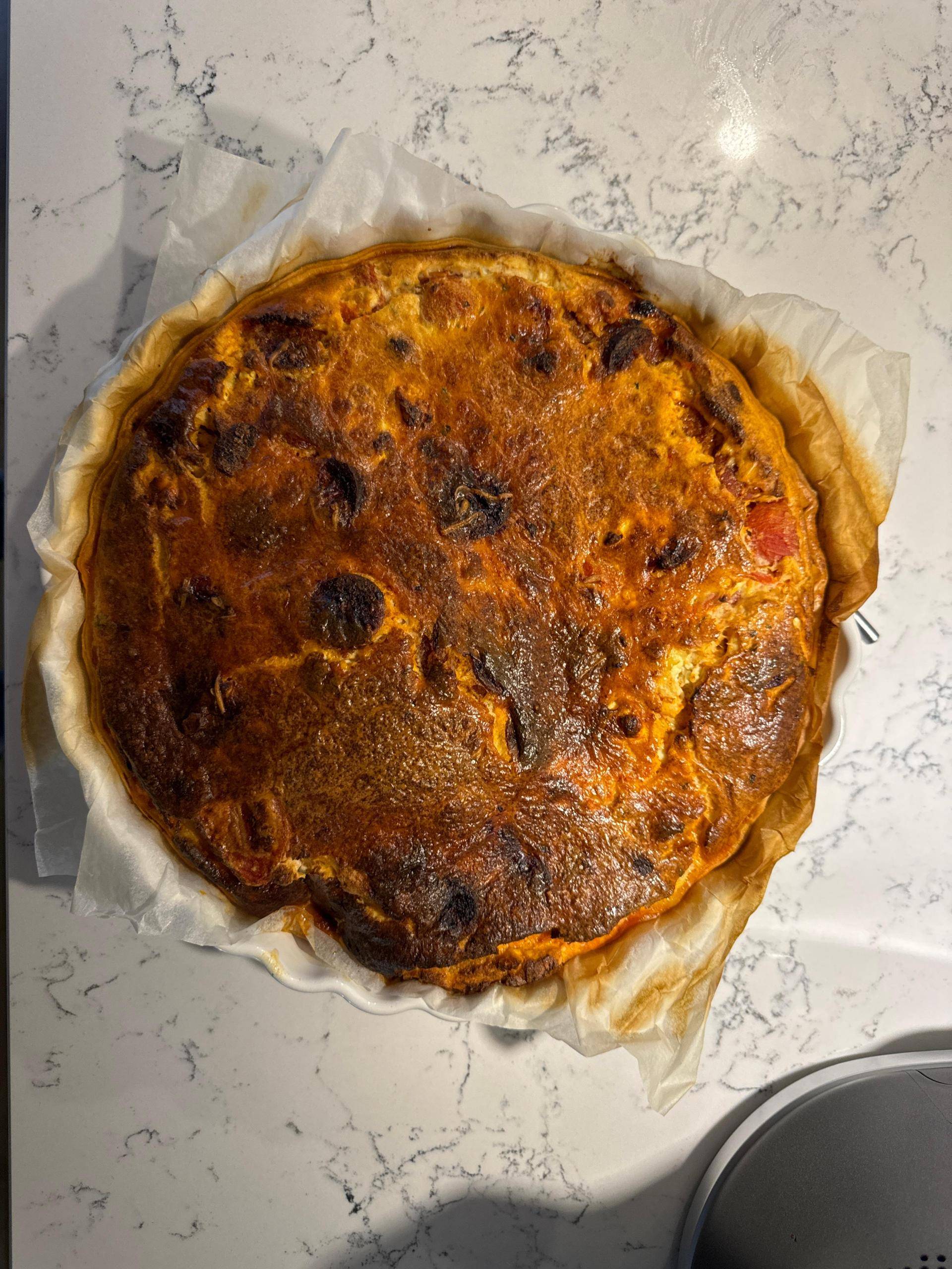 Quiche tomates, fêta, chorizo façon c’est meilleur quand c’est bon - Recette Companion Connect XL | Moulinex