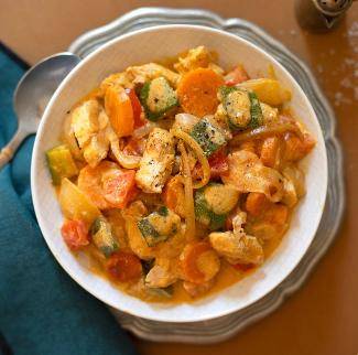 Curry Rouge de Dinde au lait de Coco - Recepten Companion XL | Moulinex