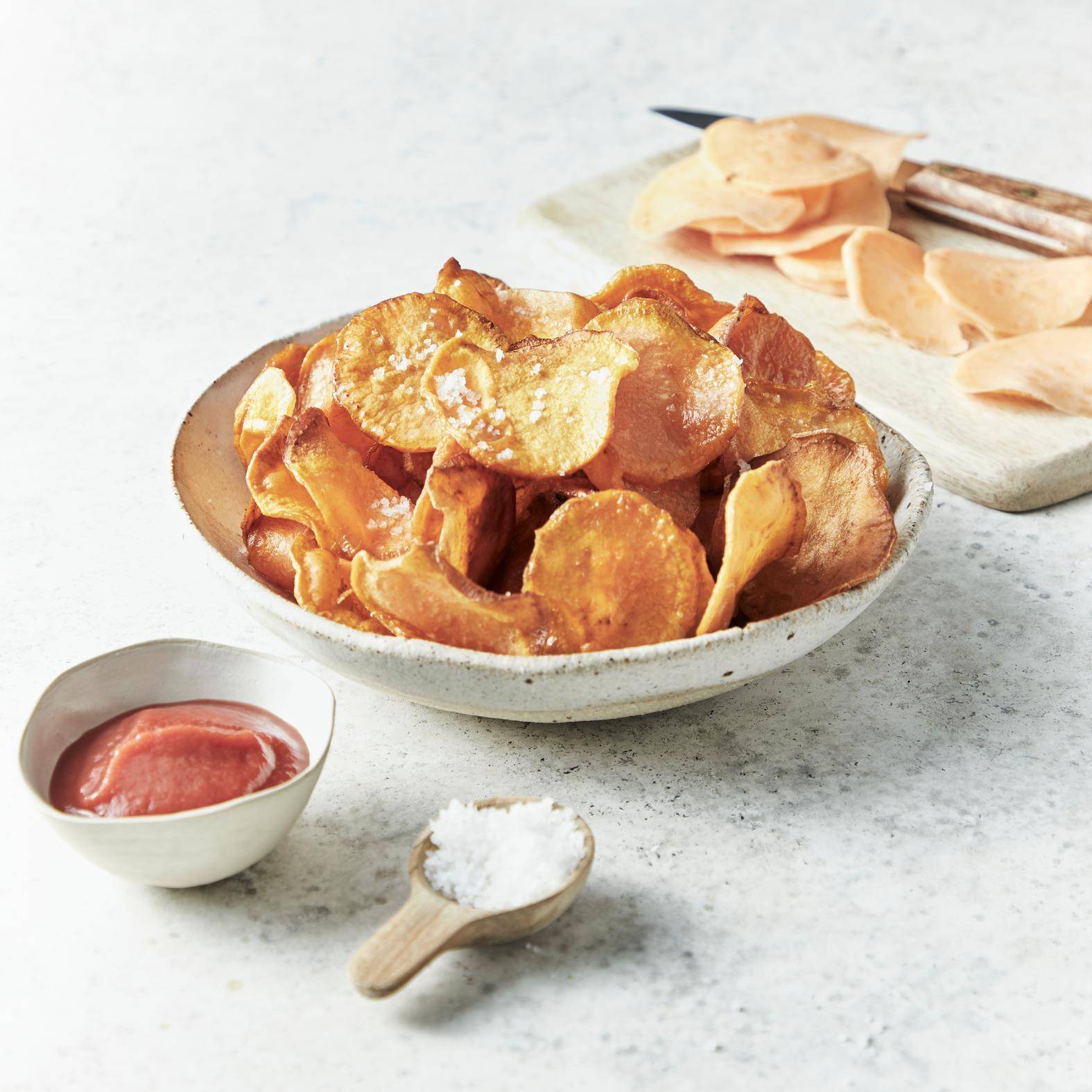 Chips de patate douce - Recepten Friteuses | Moulinex