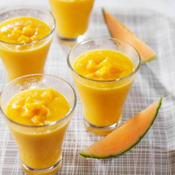 Gazpacho melon mangue - Recette Companion | Moulinex