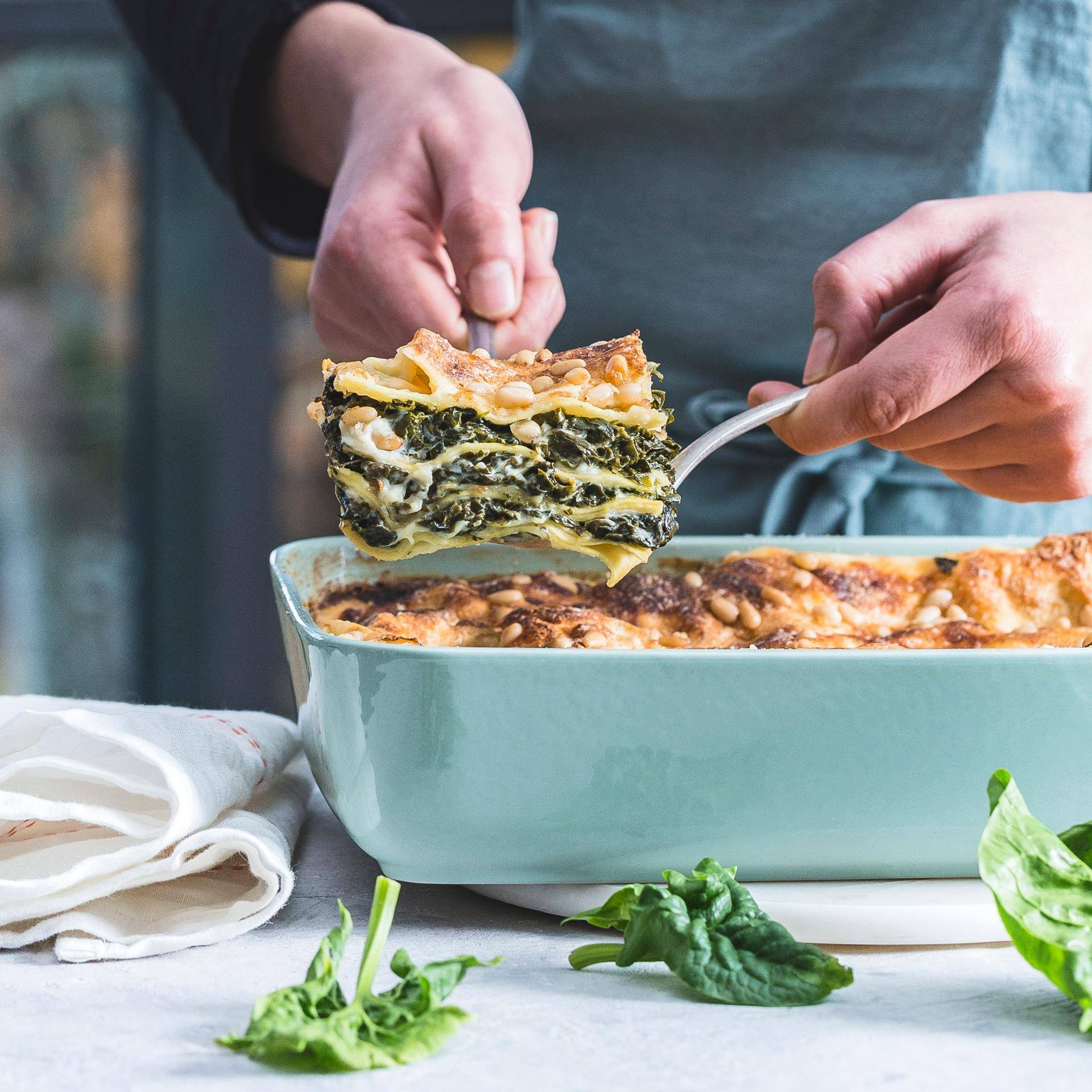 Lasagnes aux épinards et béchamel au Comté - Recette Companion | Moulinex