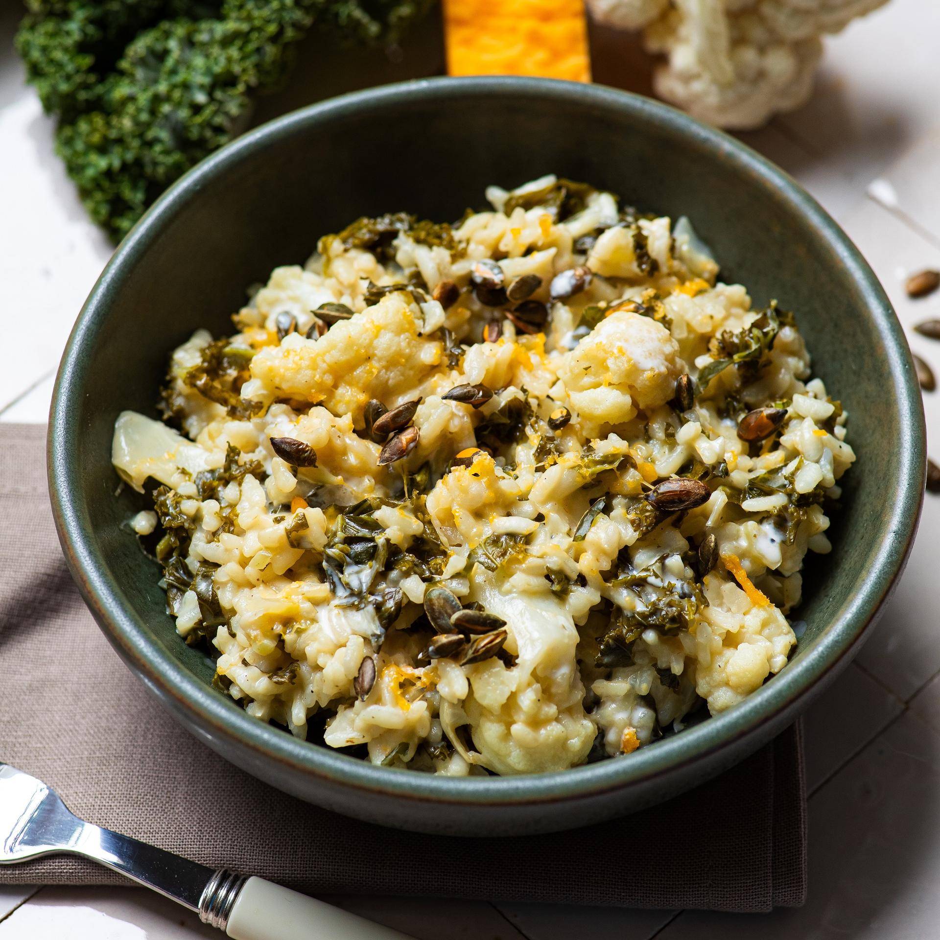 Risotto chou-fleur kale cheddar - Recette Cookeo Mini | Moulinex