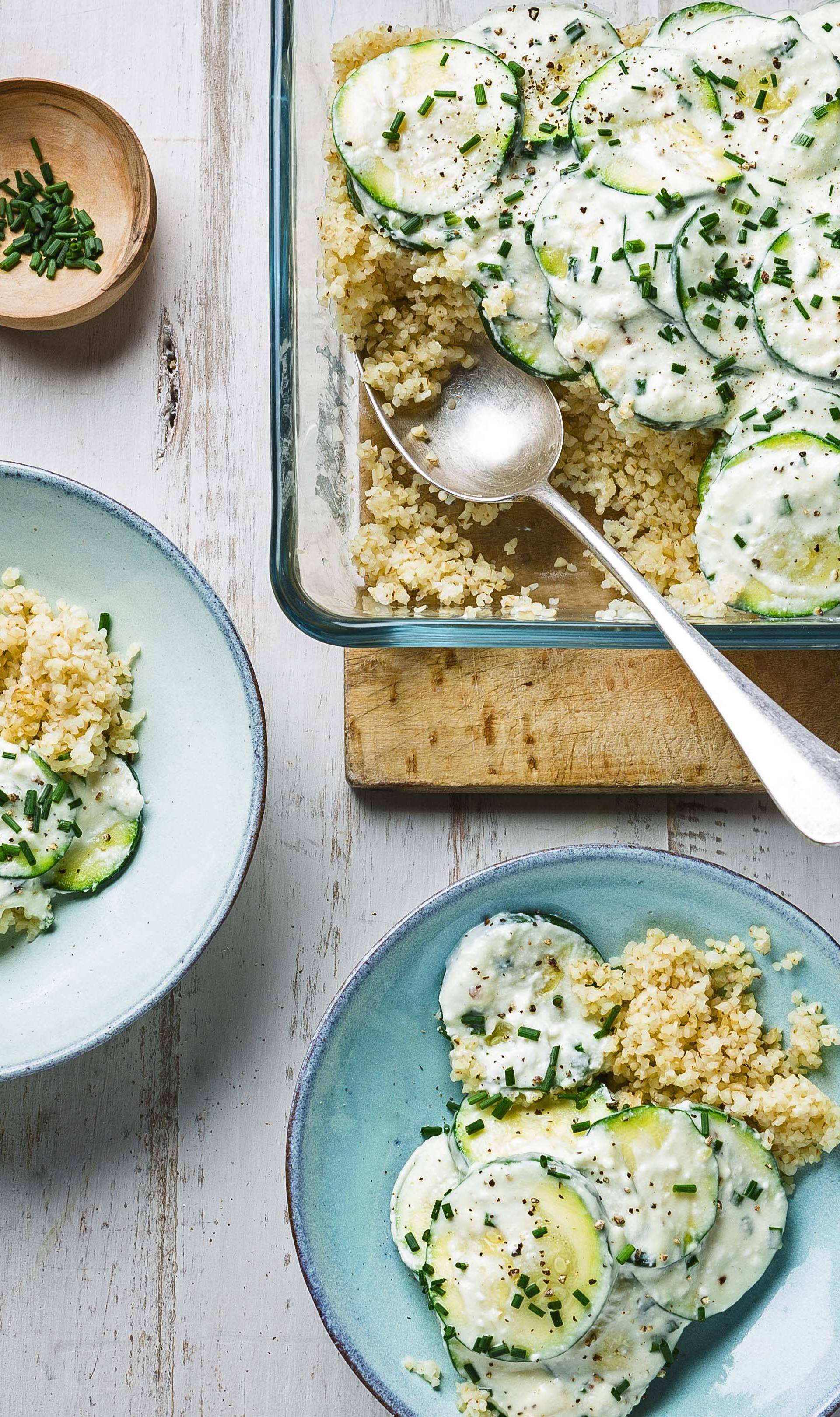 Boulgour aux courgettes et au chèvre - Recette Cuiseur vapeur | Moulinex