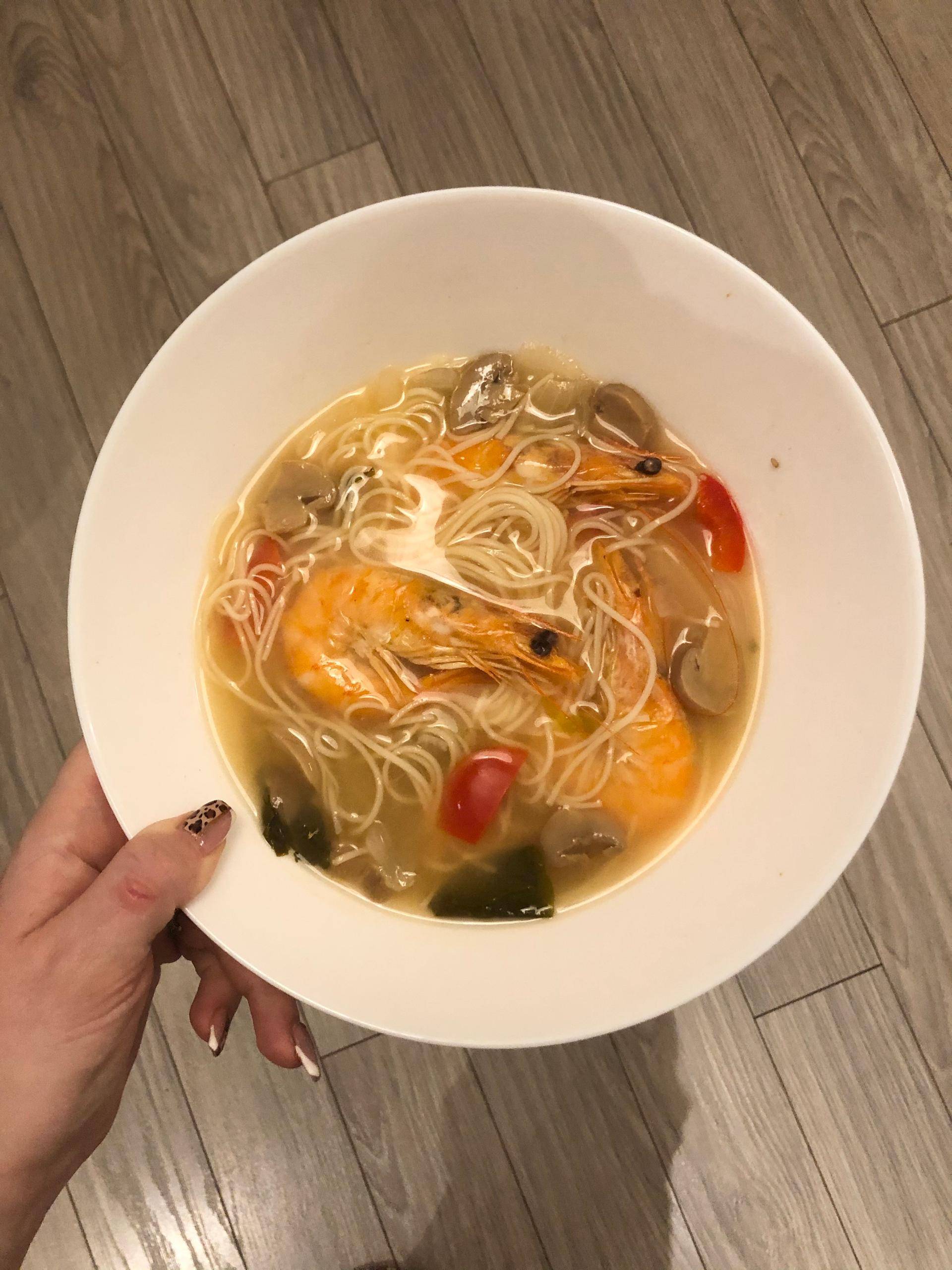 Soupe Thaï de crevettes et nouilles - Recepten Cookeo | Moulinex