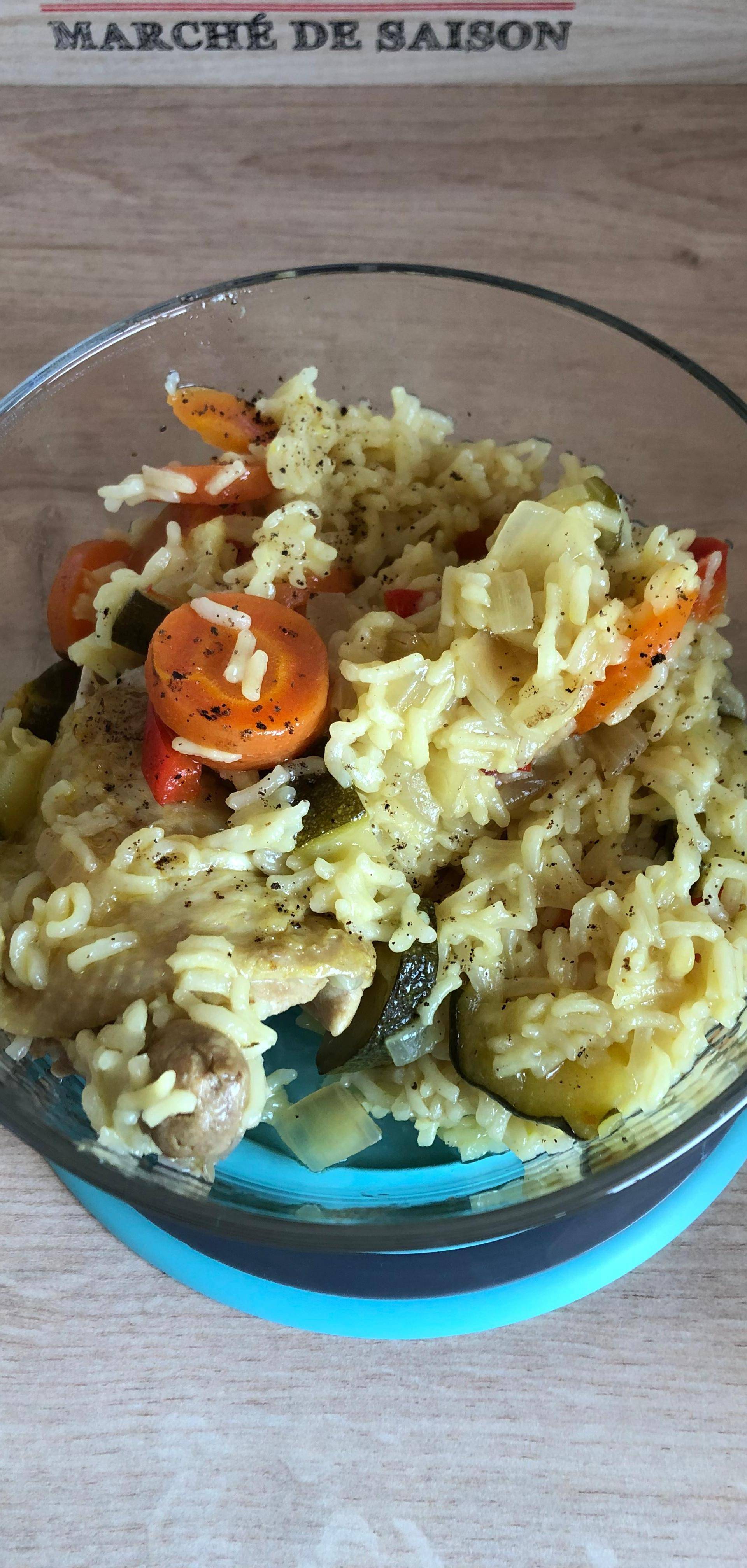 Cuisses de poulet, légumes, riz - Recette Cookeo | Moulinex
