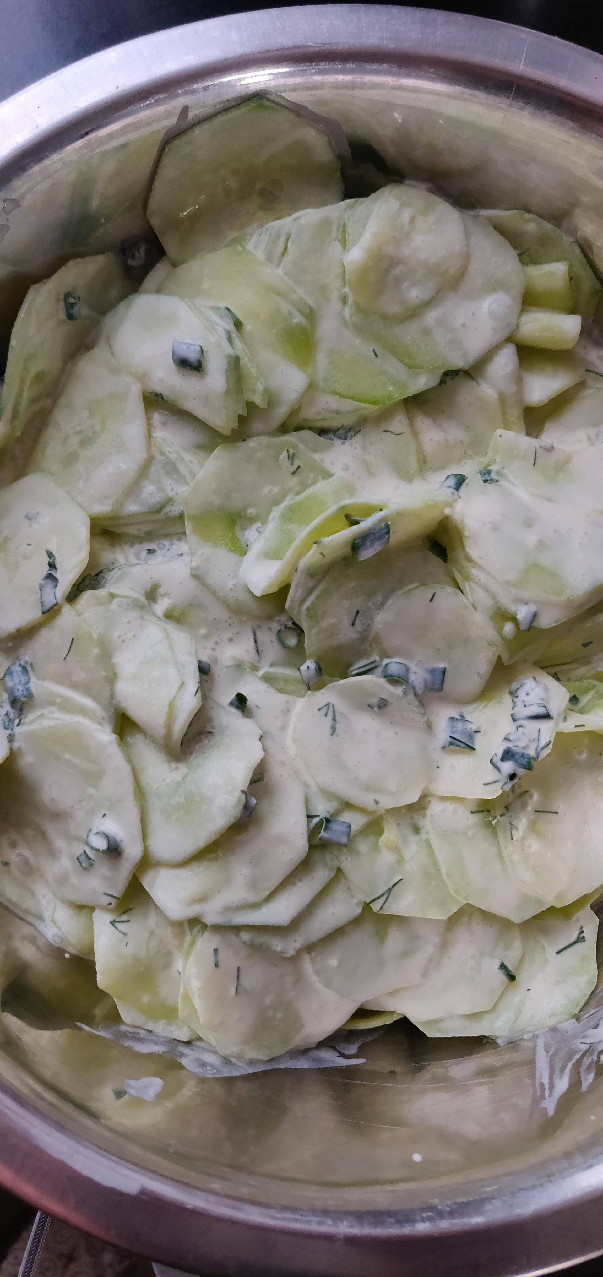 Concombres en salade crème fraîche - Recepten Companion Connect XL | Moulinex