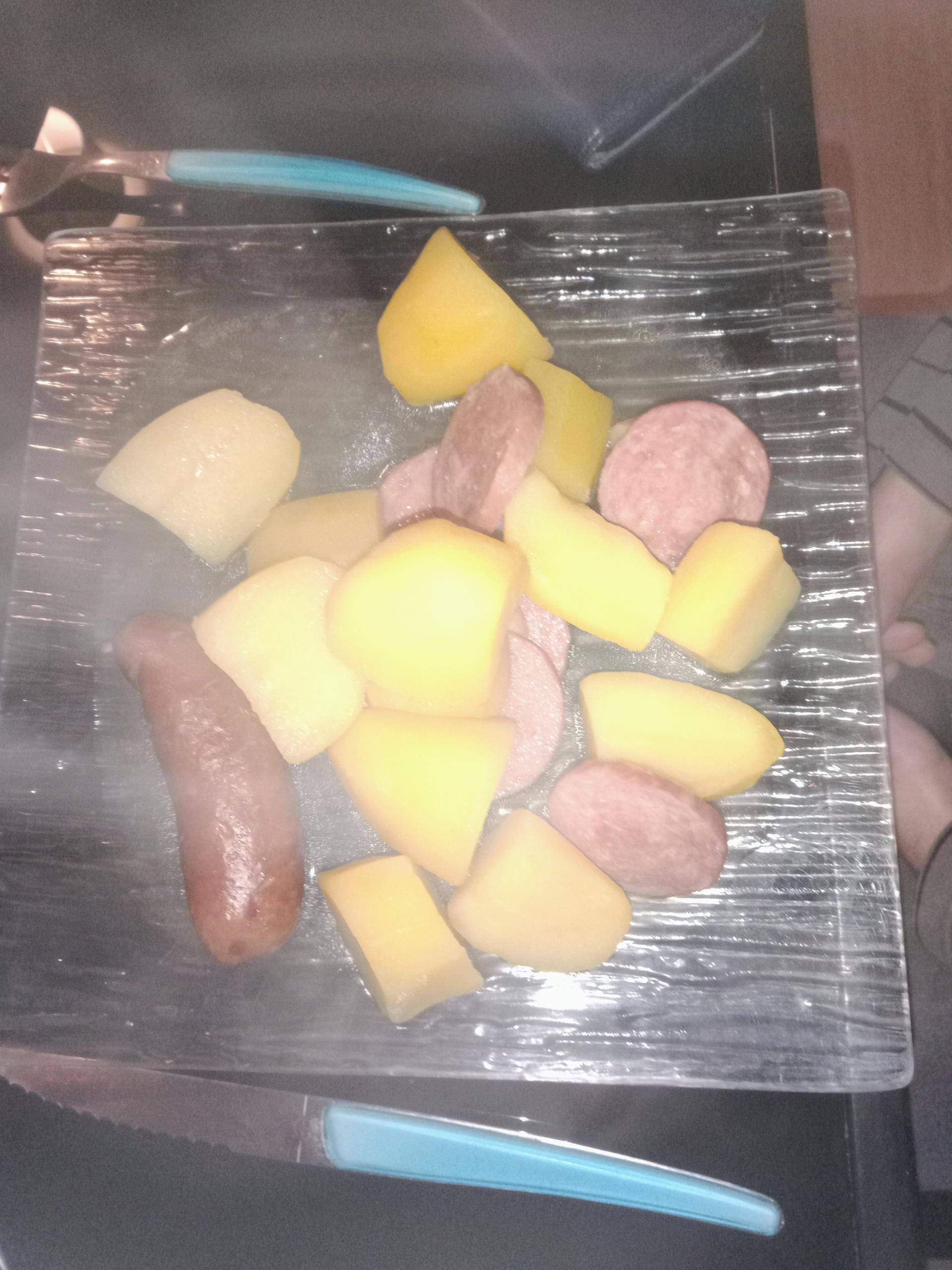 Ragoût de pommes de terre et ses saucisses variées. - Recette Cookeo | Moulinex