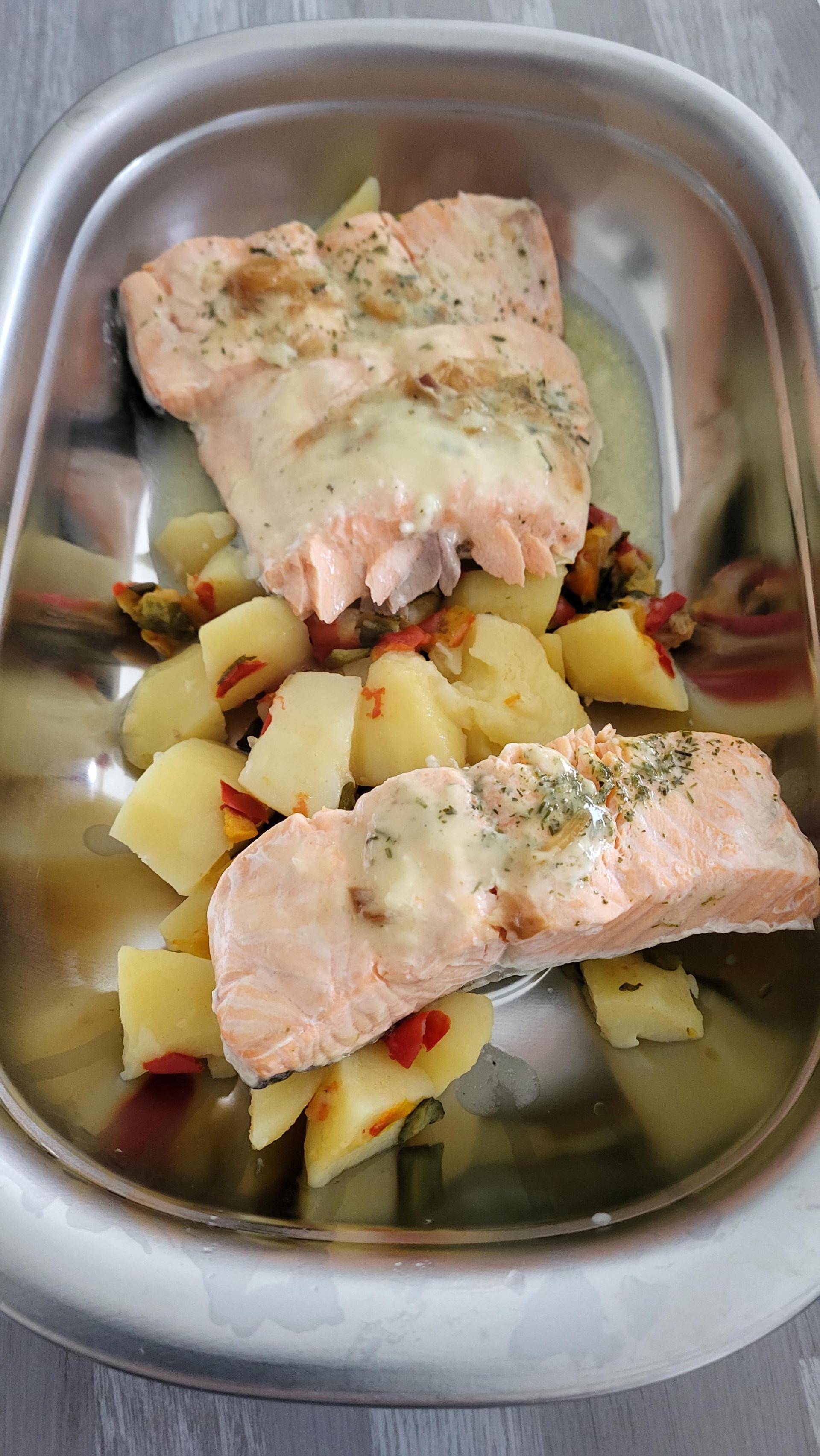 Saumon sauce au beurre citronnée - Recepten Cookeo V3 Mini | Moulinex
