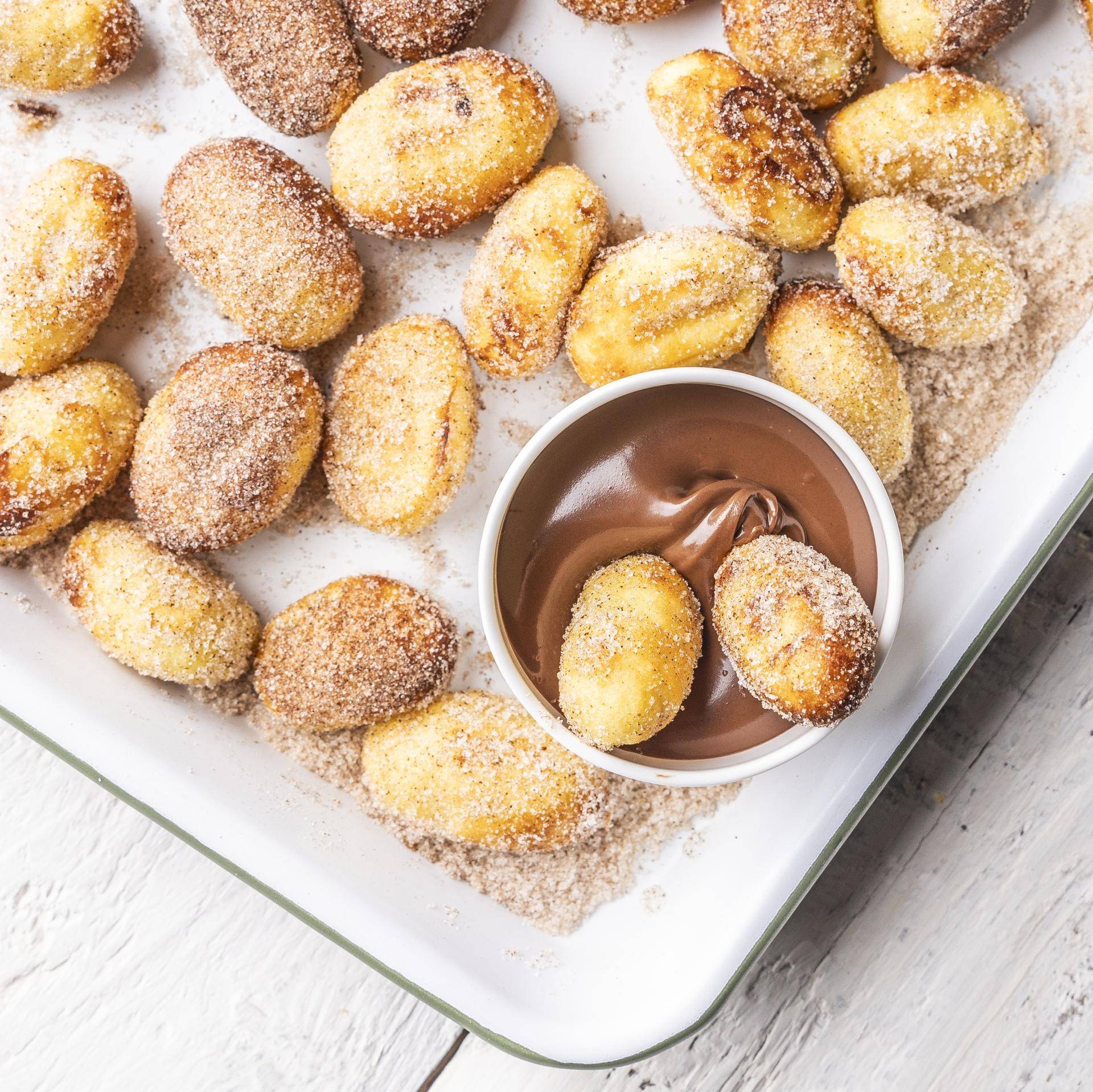 Gnocchi in churrostijl met chocoladedip - Recepten Crisp&Go 3P | Moulinex